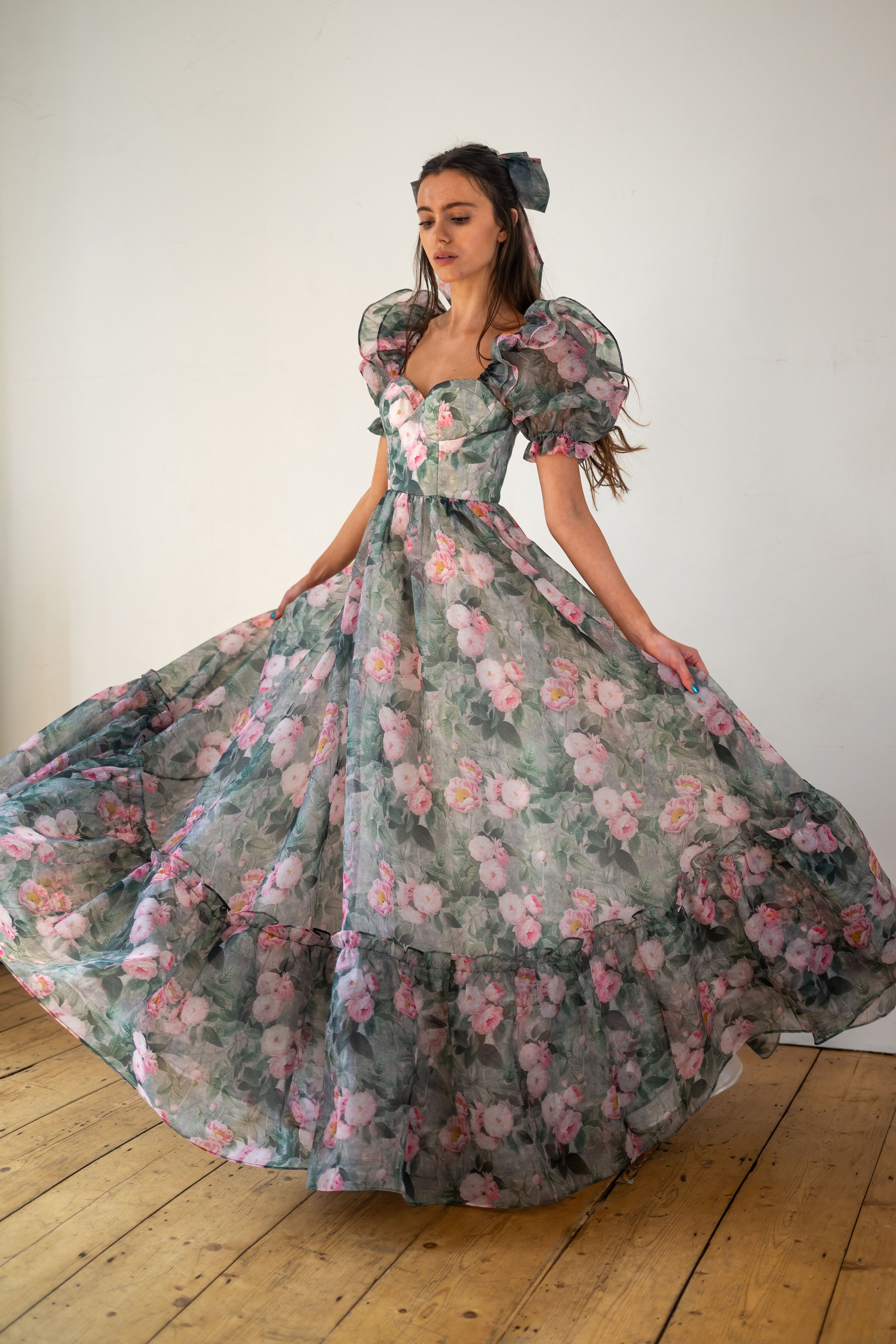 Peony Bouquet Sorority Gown