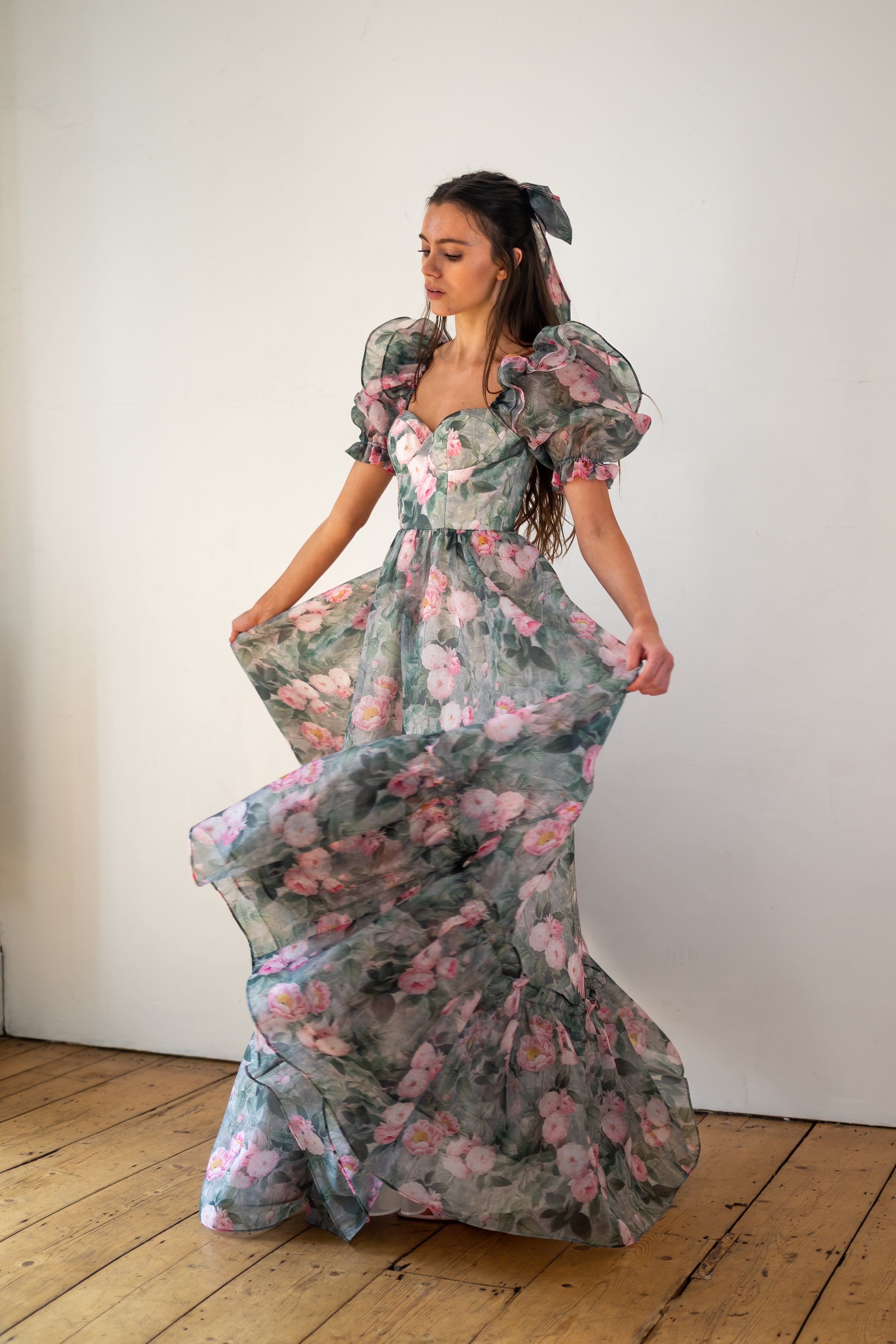 Peony Bouquet Sorority Gown