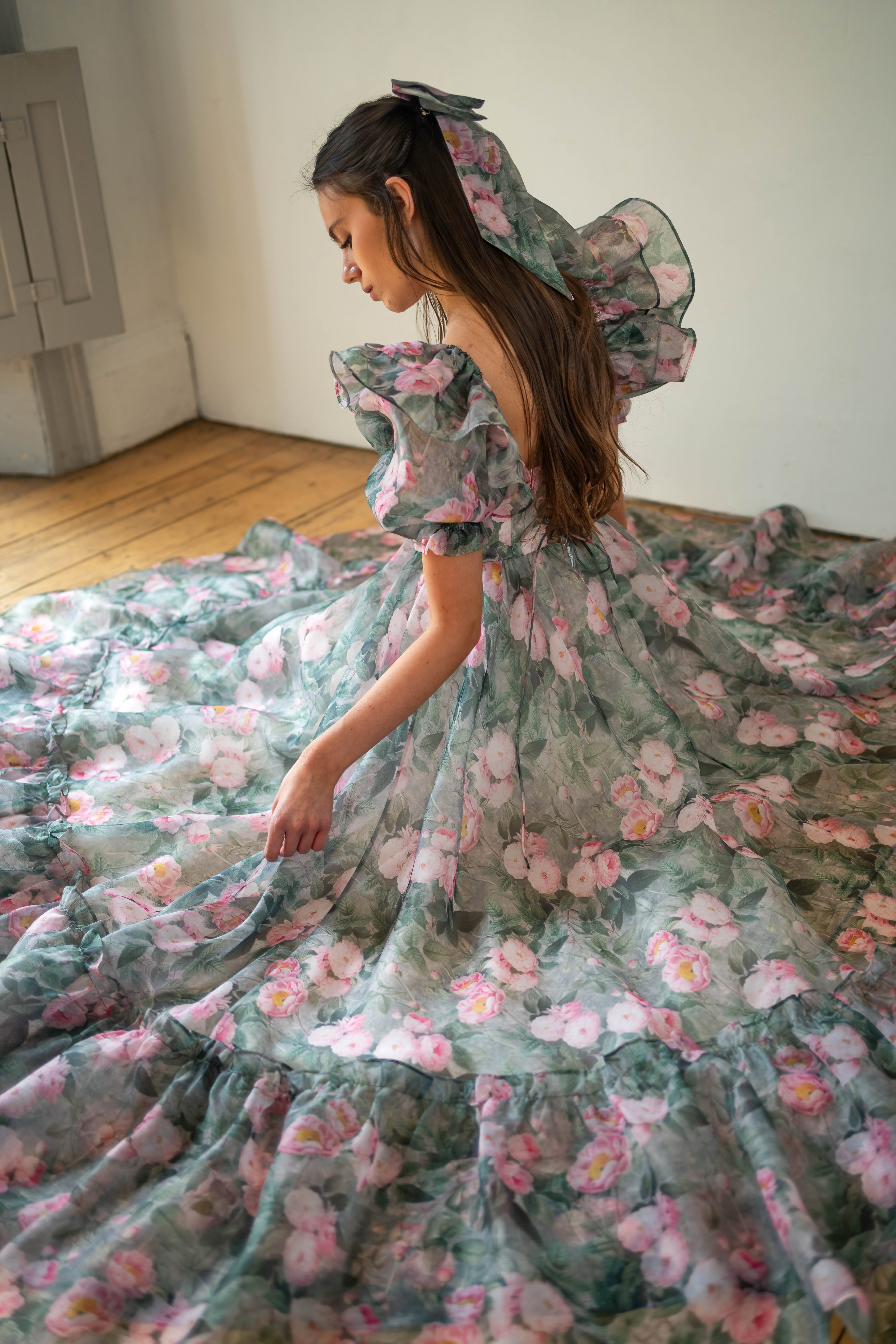 Peony Bouquet Sorority Gown