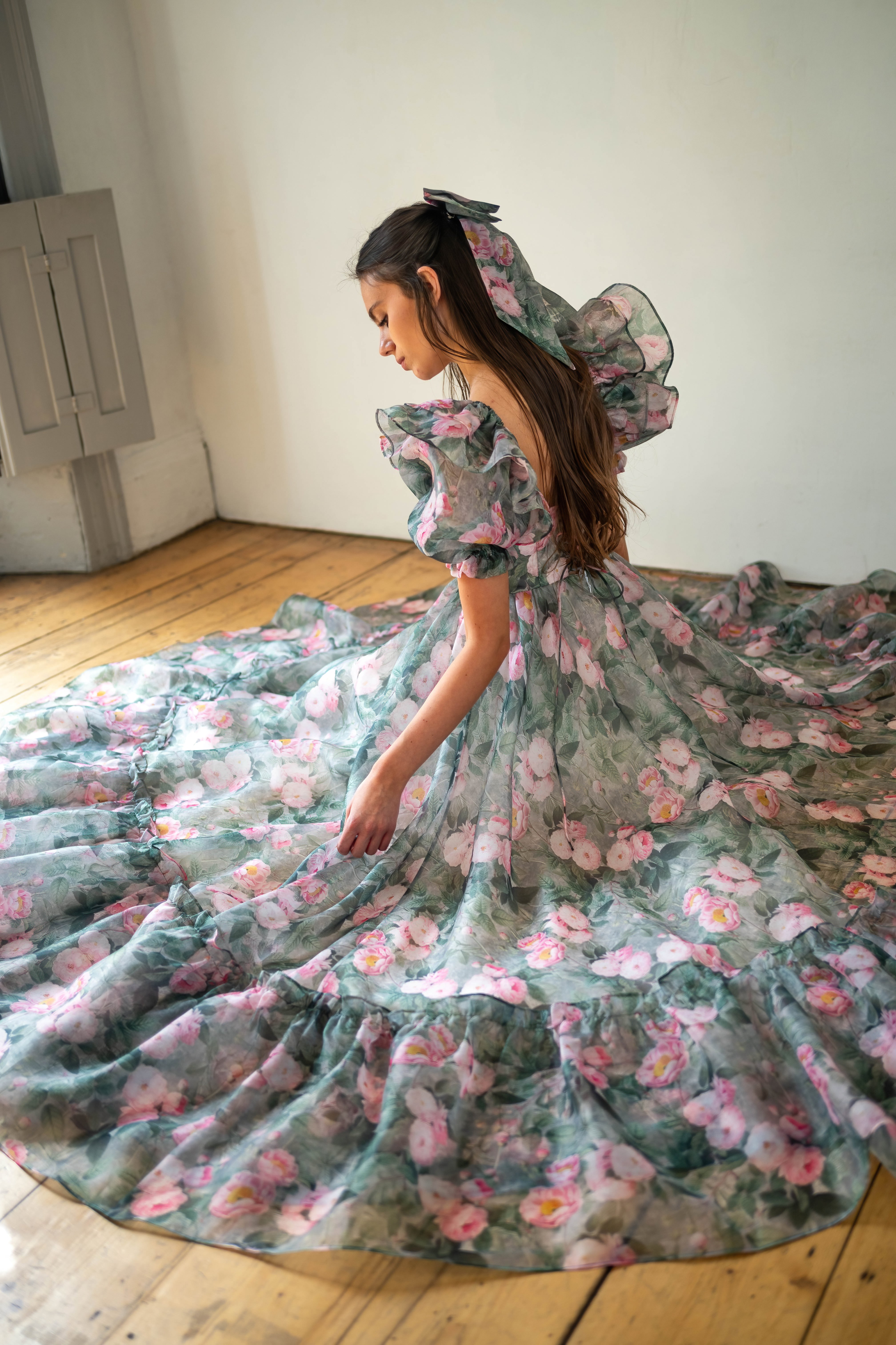 Peony Bouquet Sorority Gown