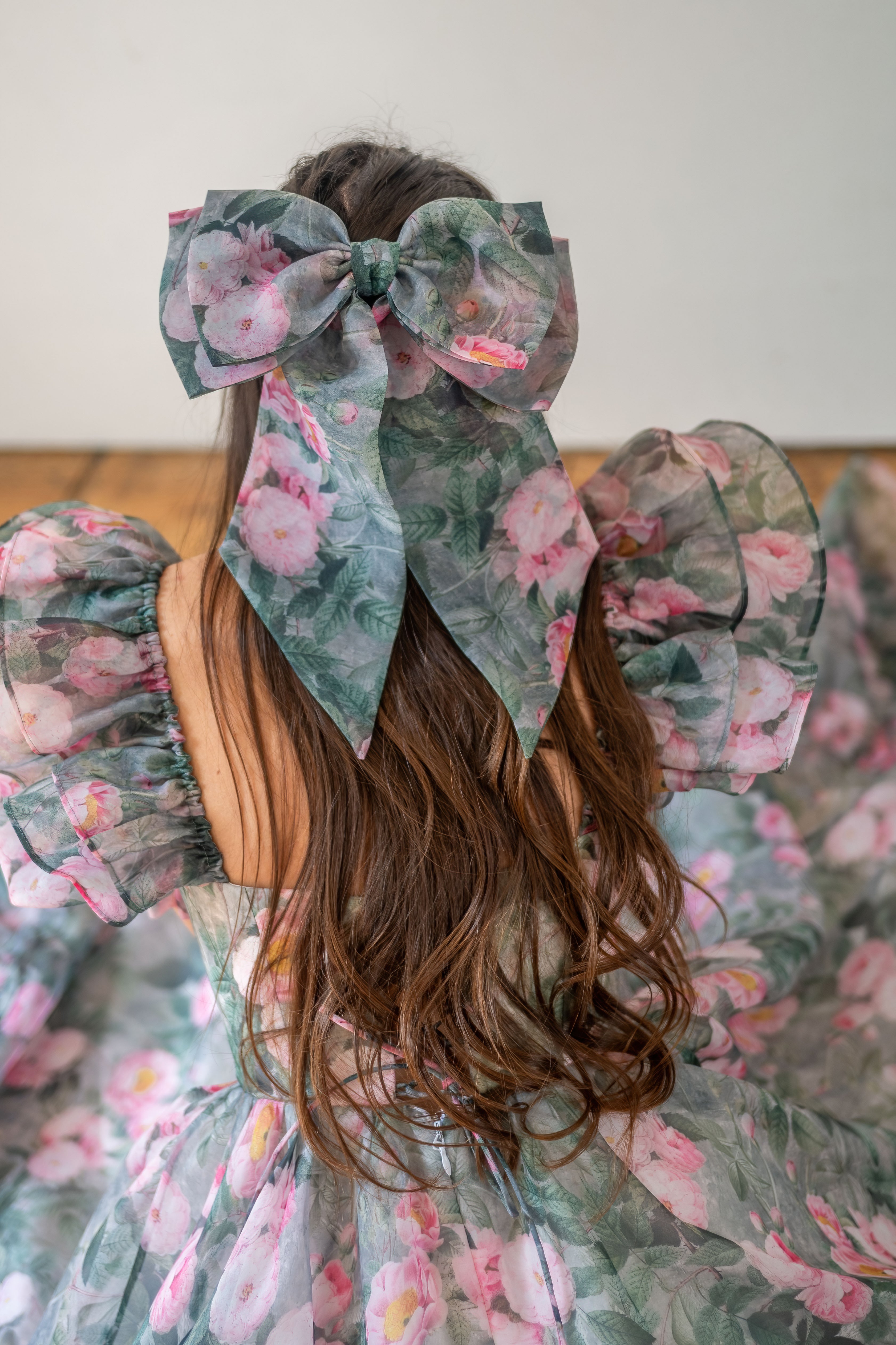 Peony Bouquet Winged Bow