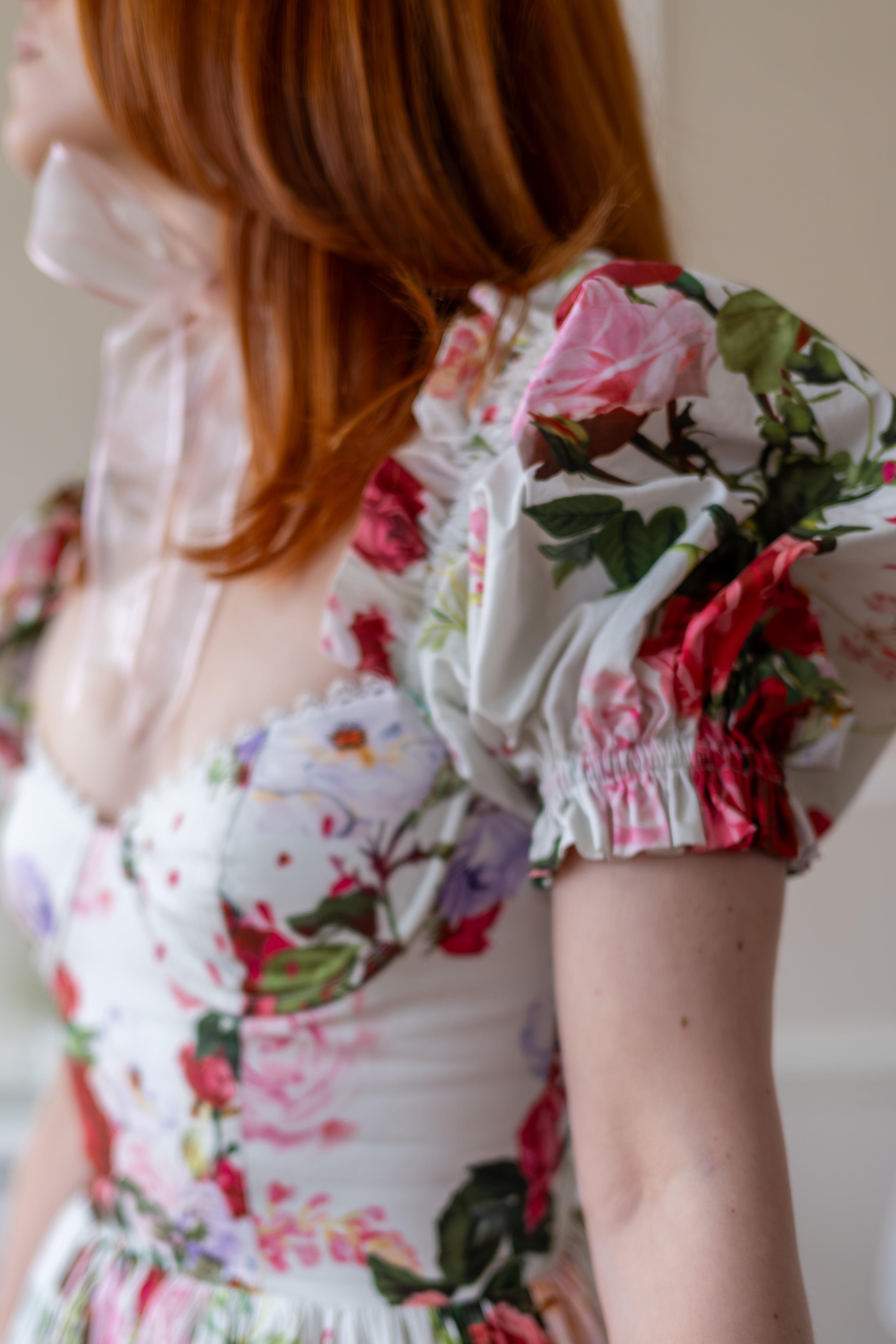 Petal Surrender Rosewood Dress