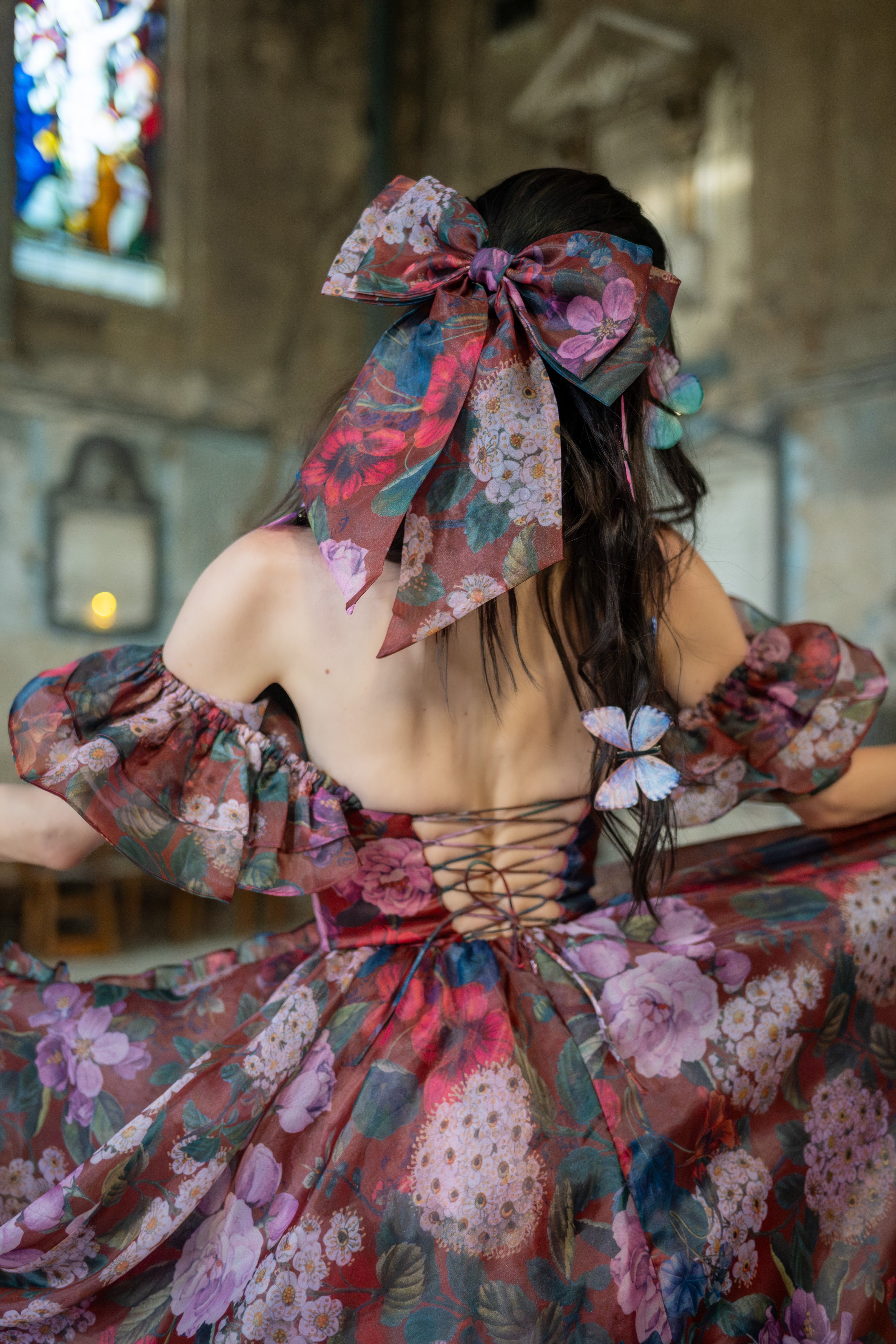 Crimson Rapture Winged Hairbow