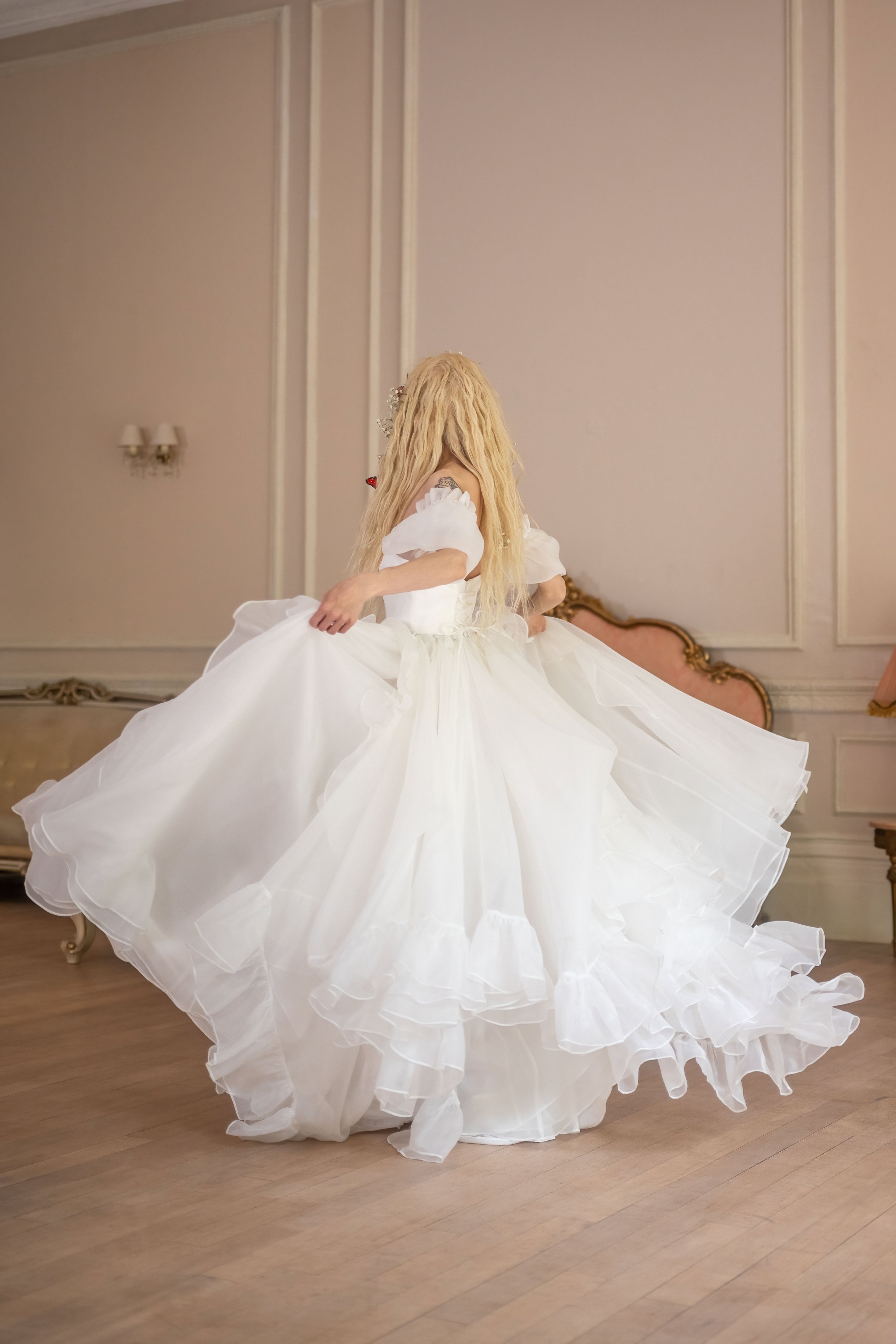 White Swan Chateau Gown