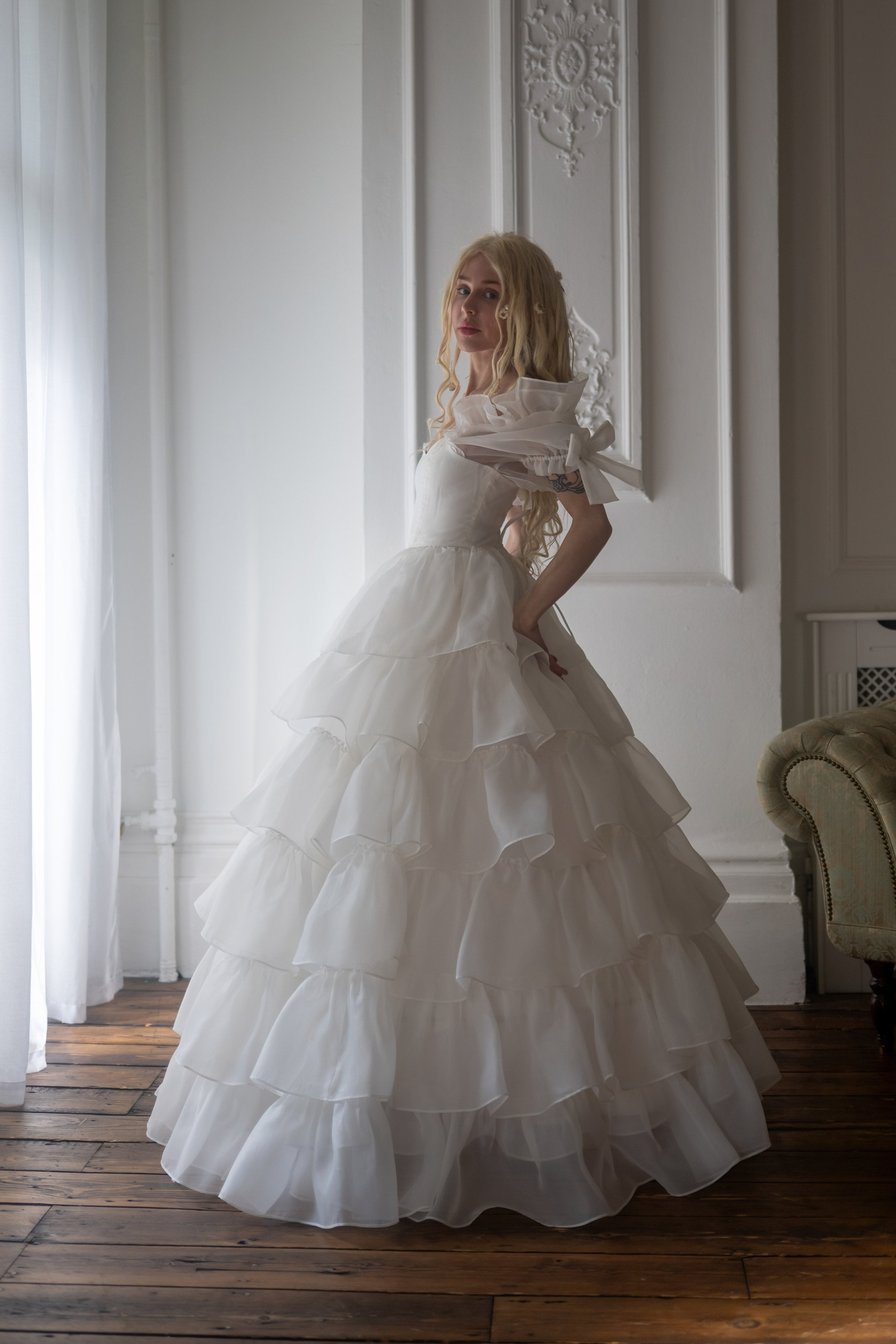 White Swan Debutante Gown