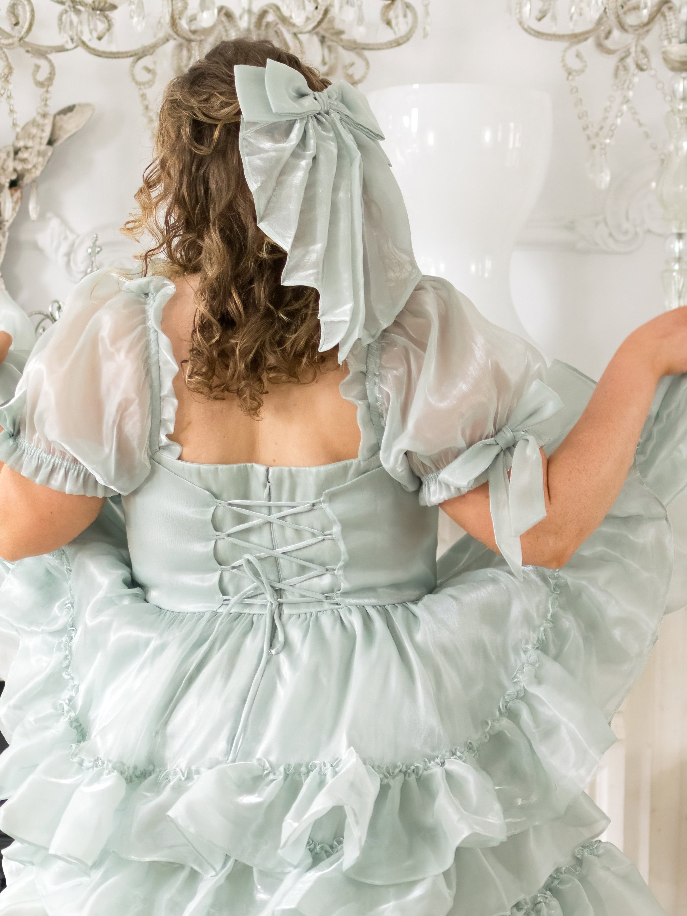 Heart of Glass Cascading Bow