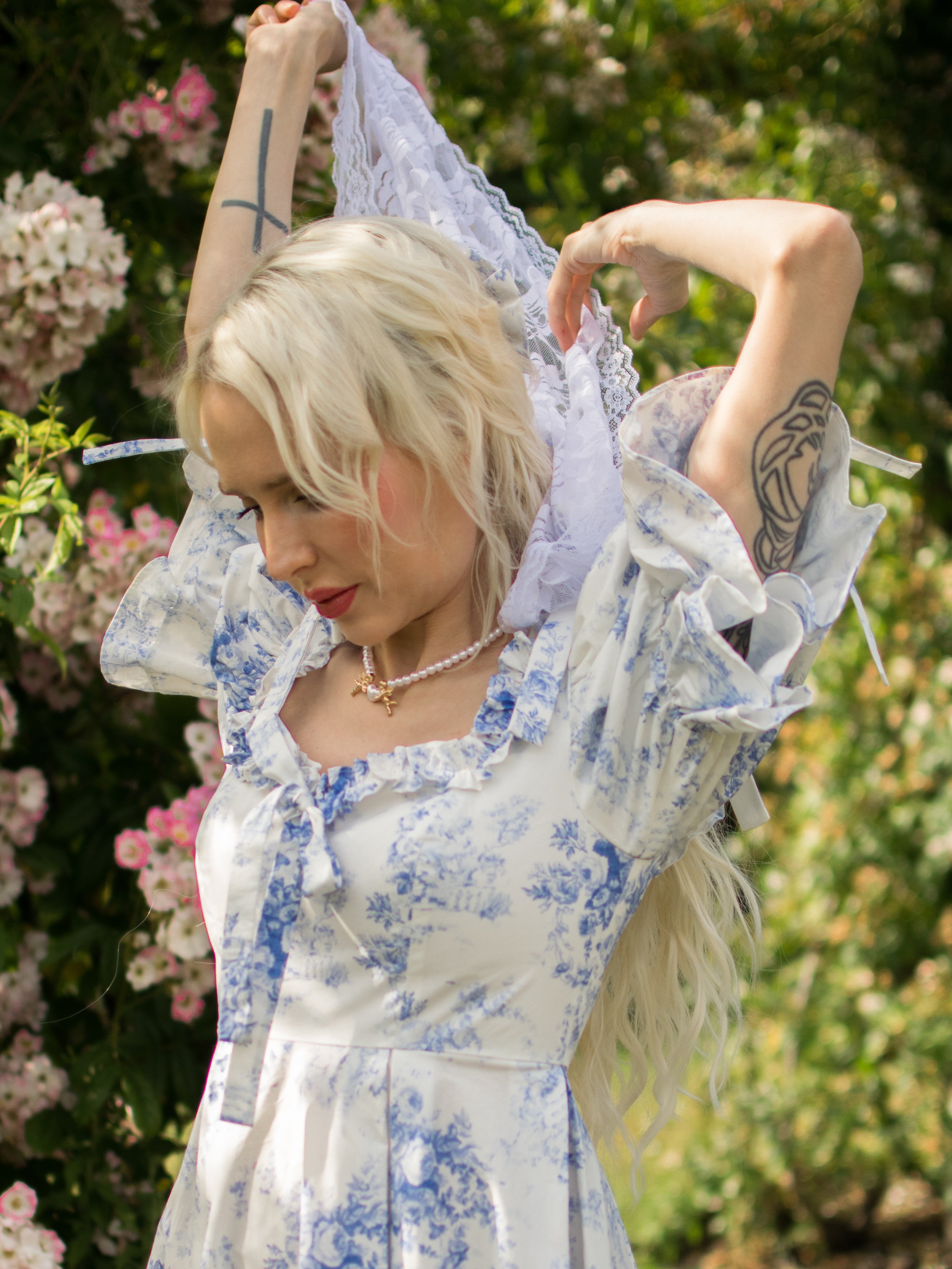 French Porcelain Parlour Games Dress
