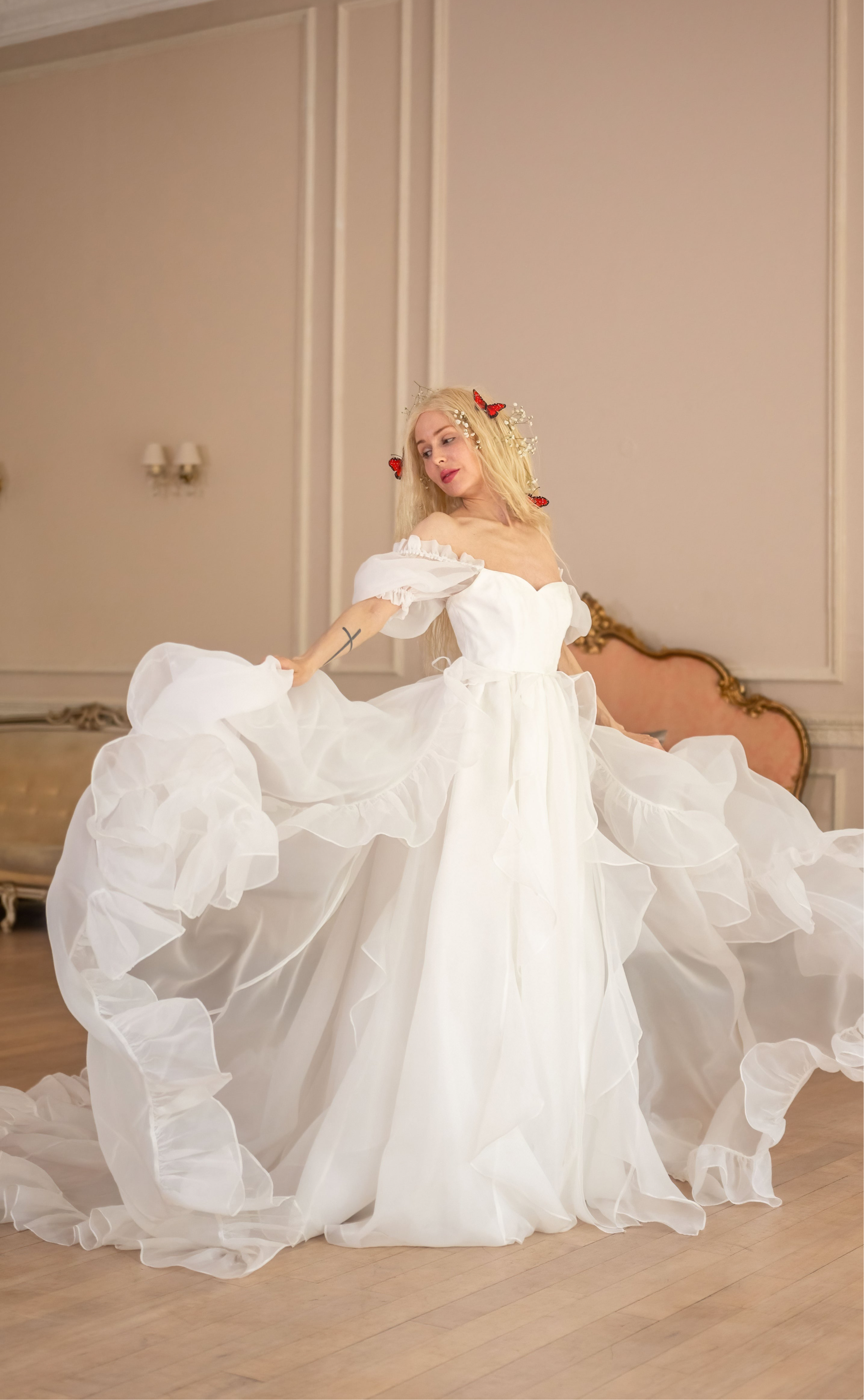 White Swan Chateau Gown