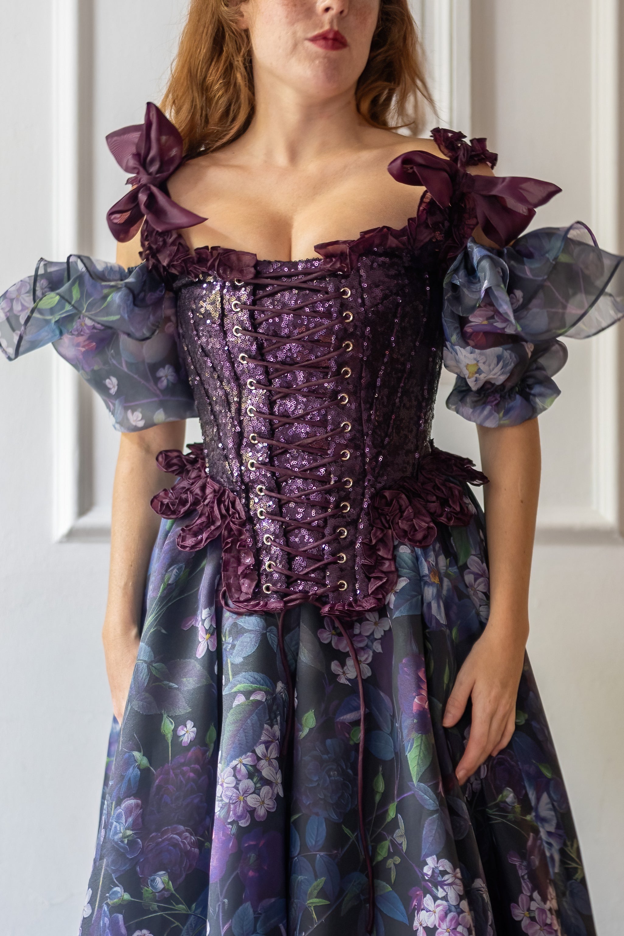 Amethyst Pompadour Corset