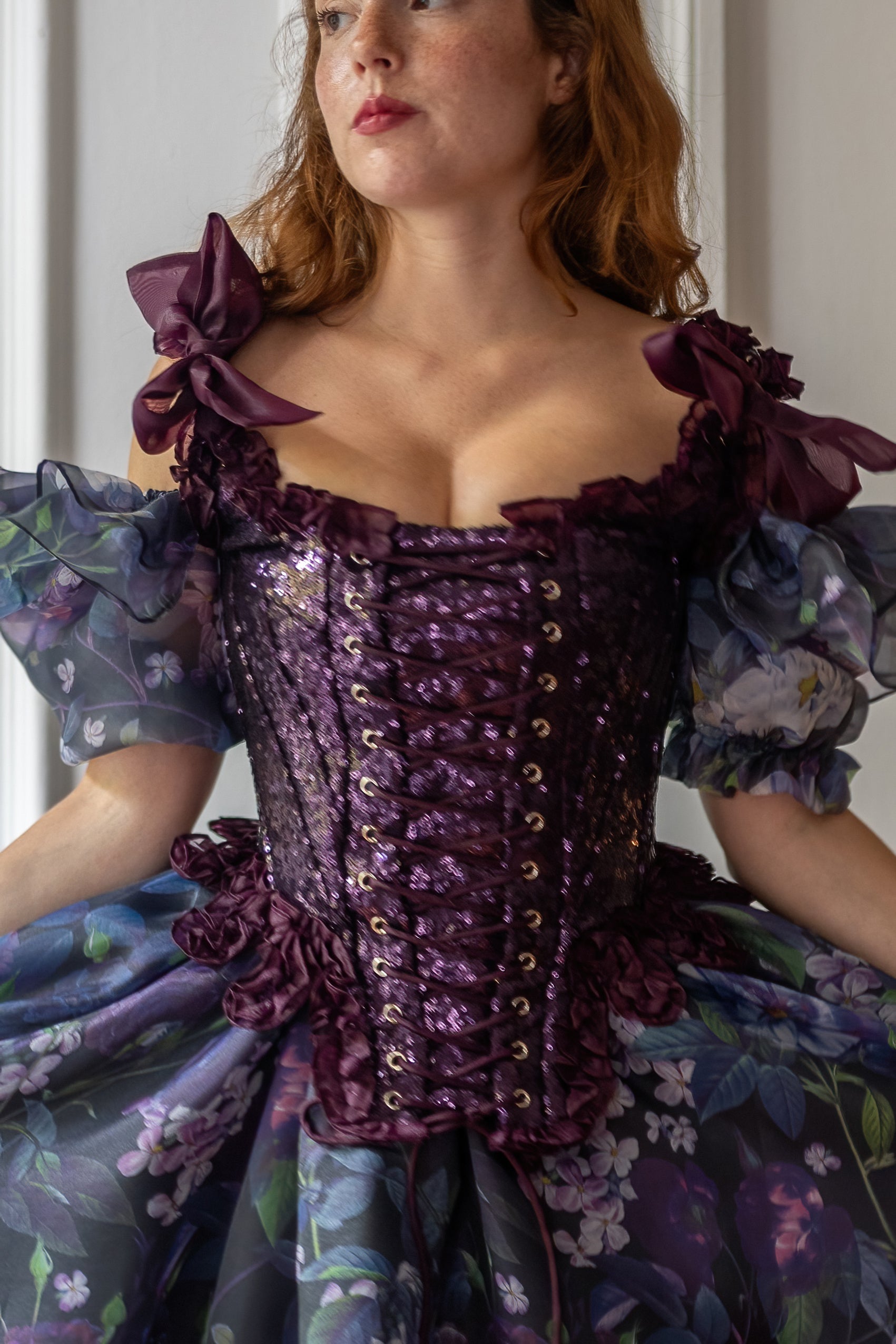 Amethyst Pompadour Corset