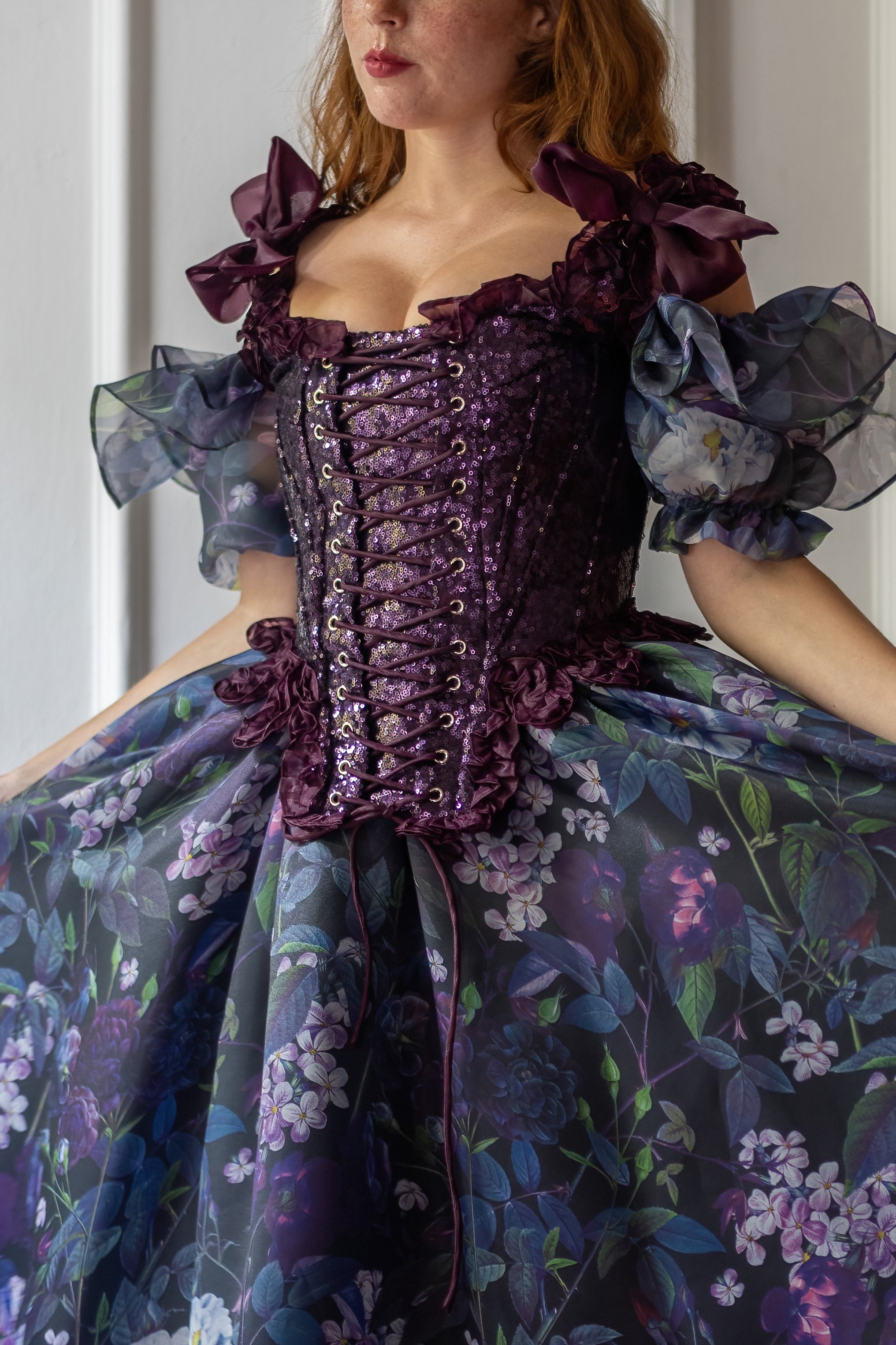 Amethyst Pompadour Corset