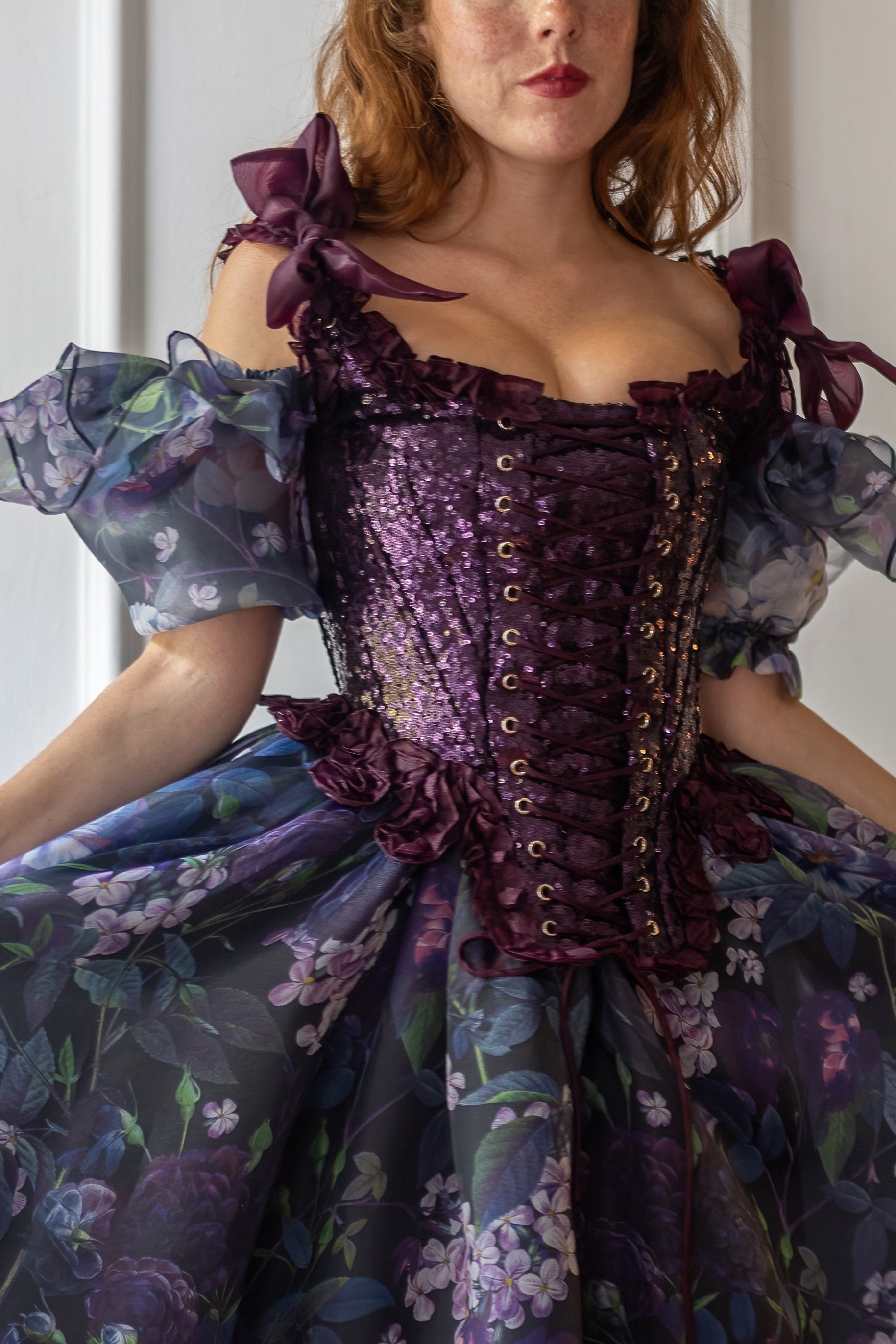 Amethyst Pompadour Corset