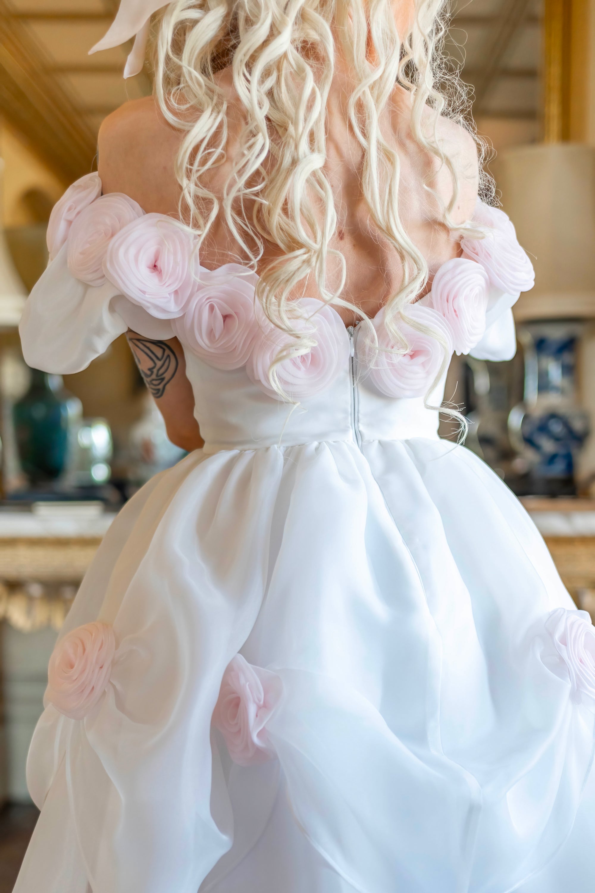 Baby Girl Floral Rosebud Lace Daygown main image 1
