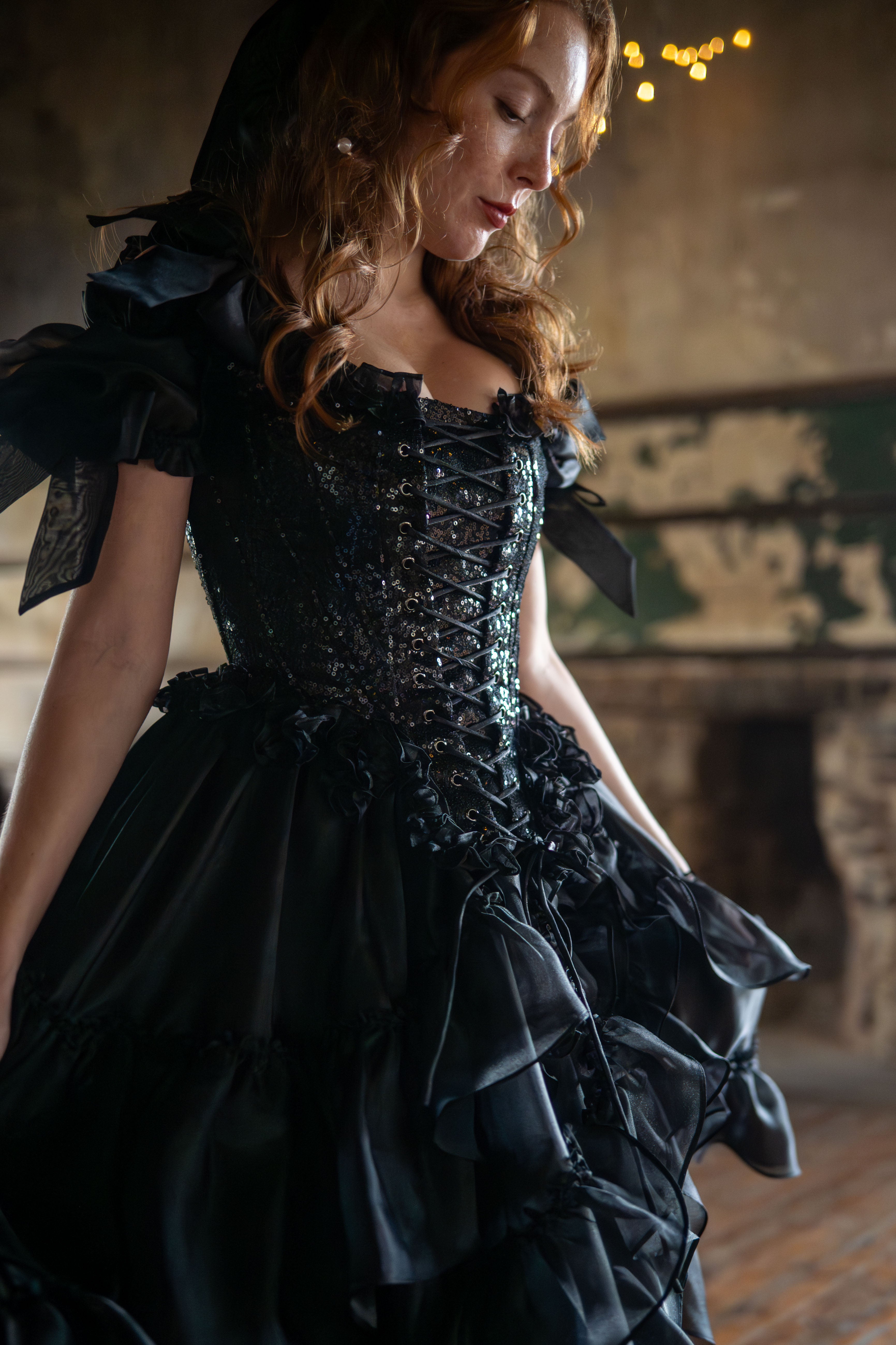 Black Pearl Pompadour Corset