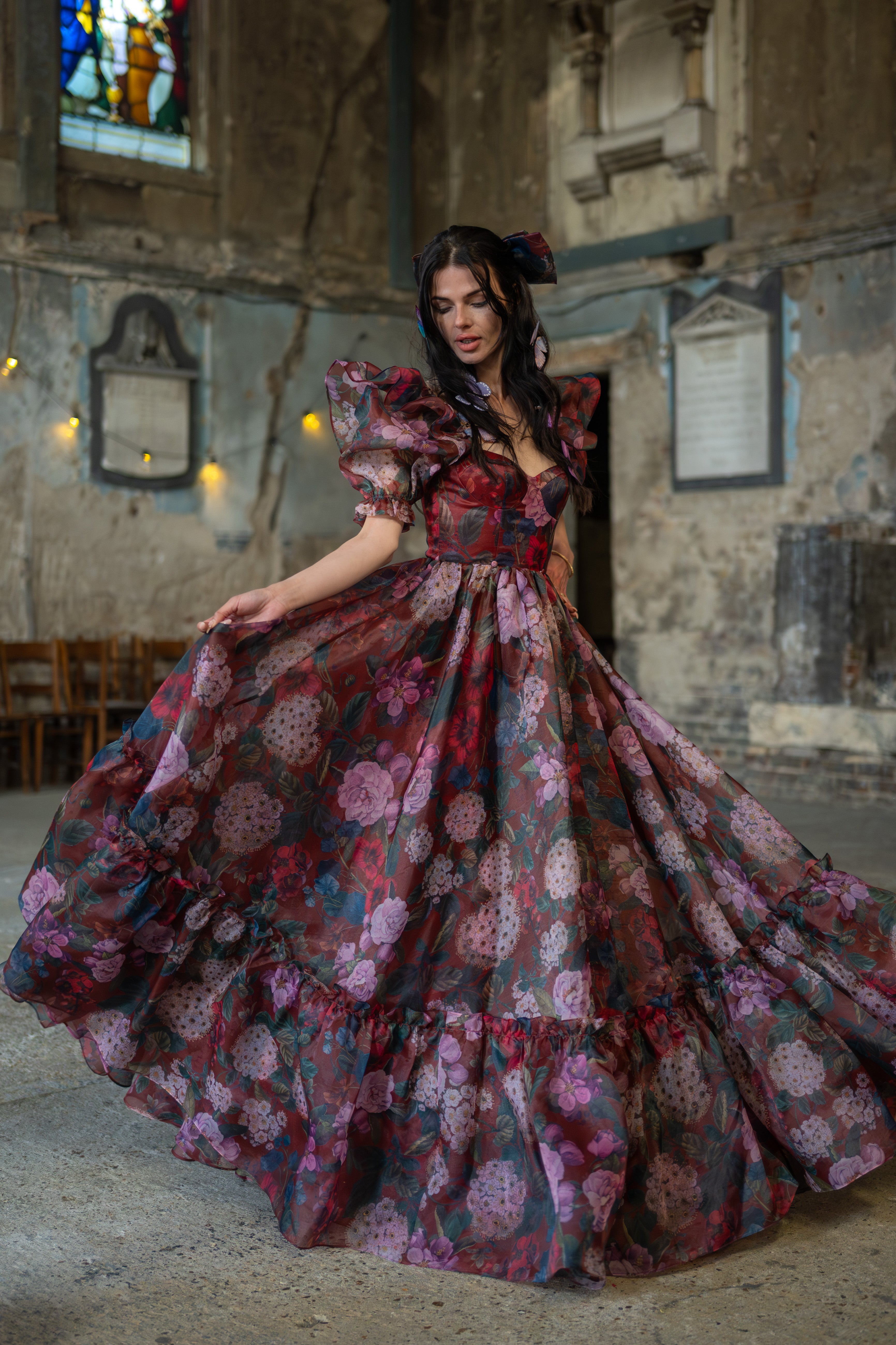 Crimson Rapture Sorority Gown