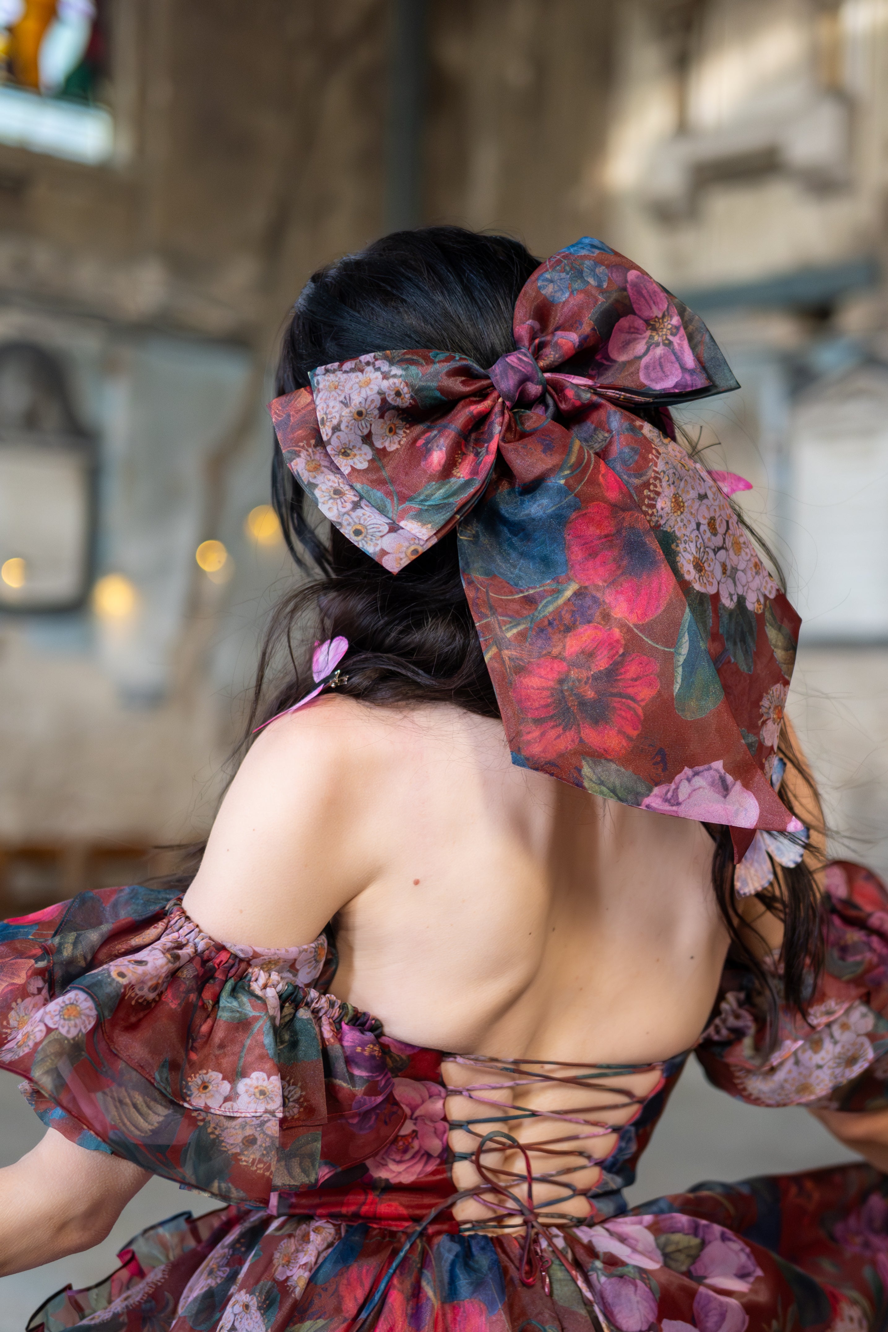 Crimson Rapture Winged Hairbow