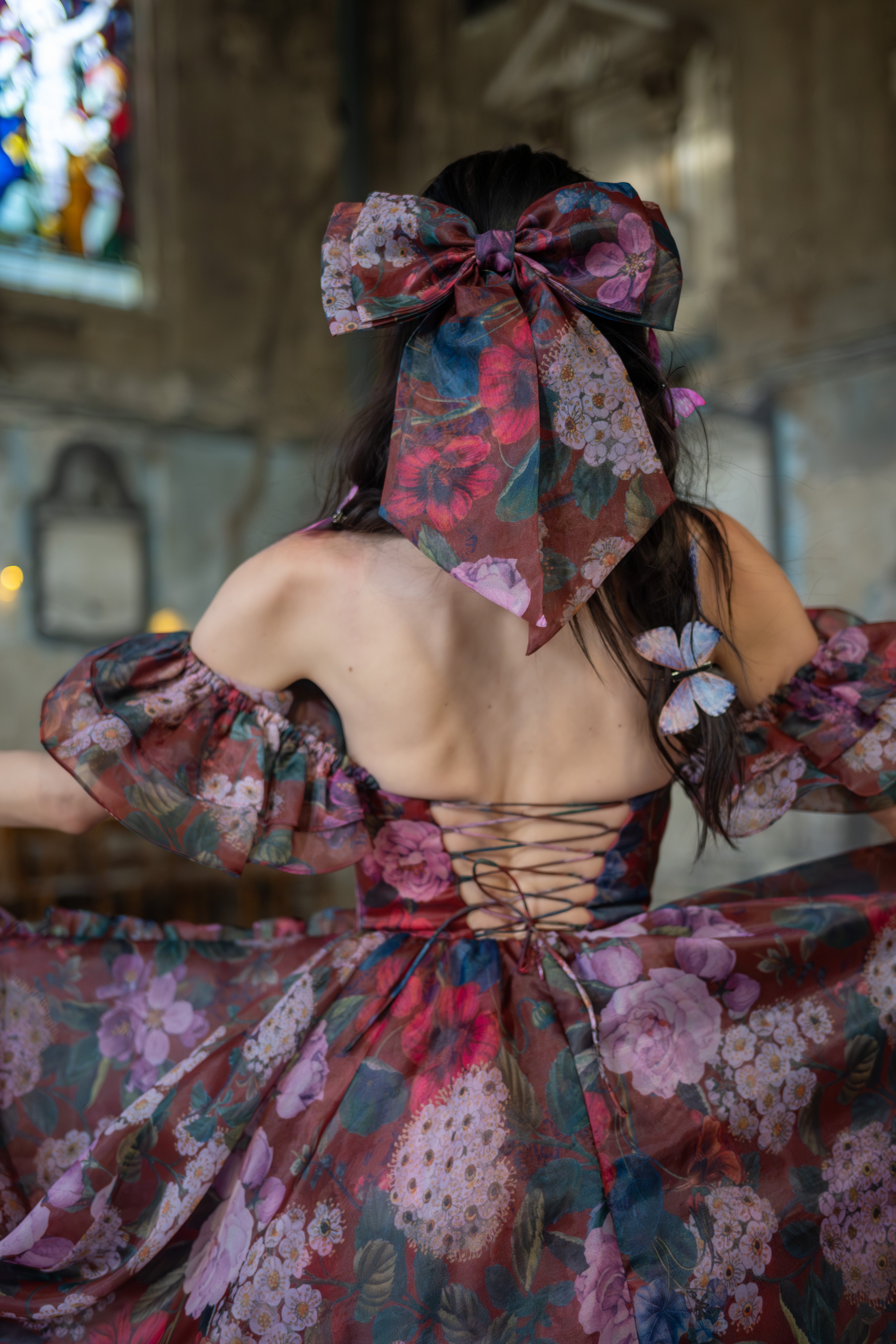 Crimson Rapture Winged Hairbow