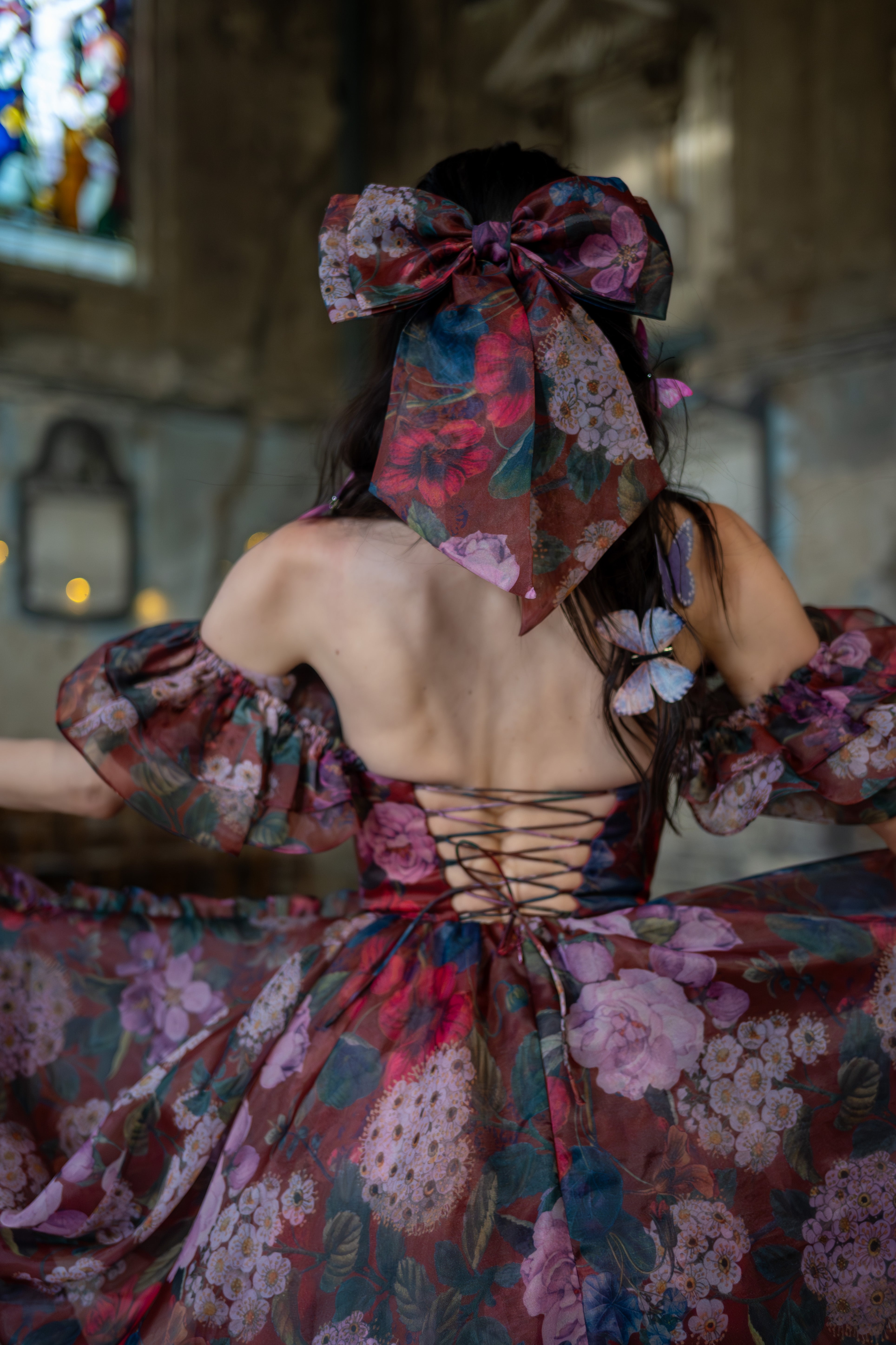 Crimson Rapture Winged Hairbow