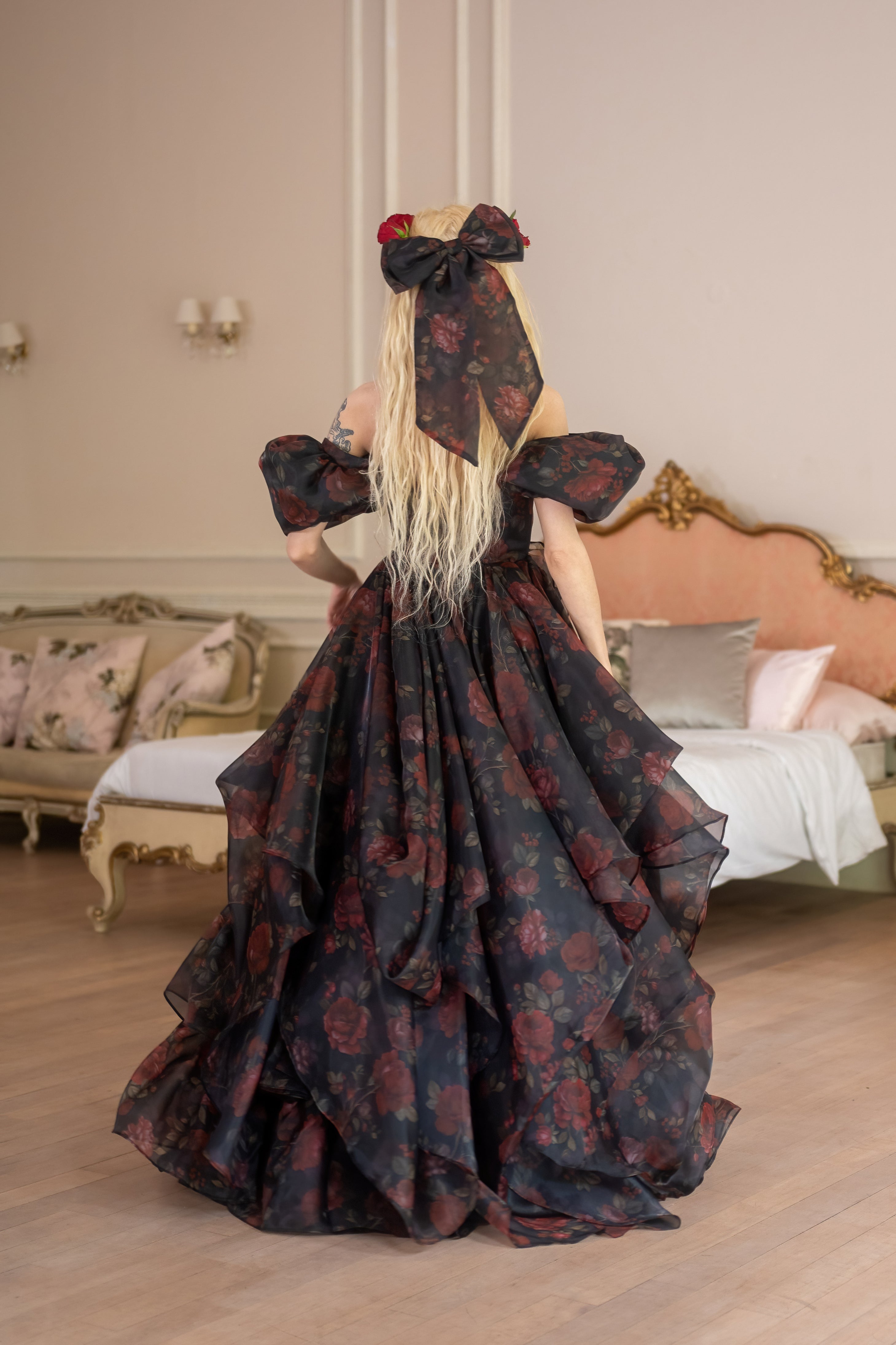 Dark Romance Antoinette Train Gown