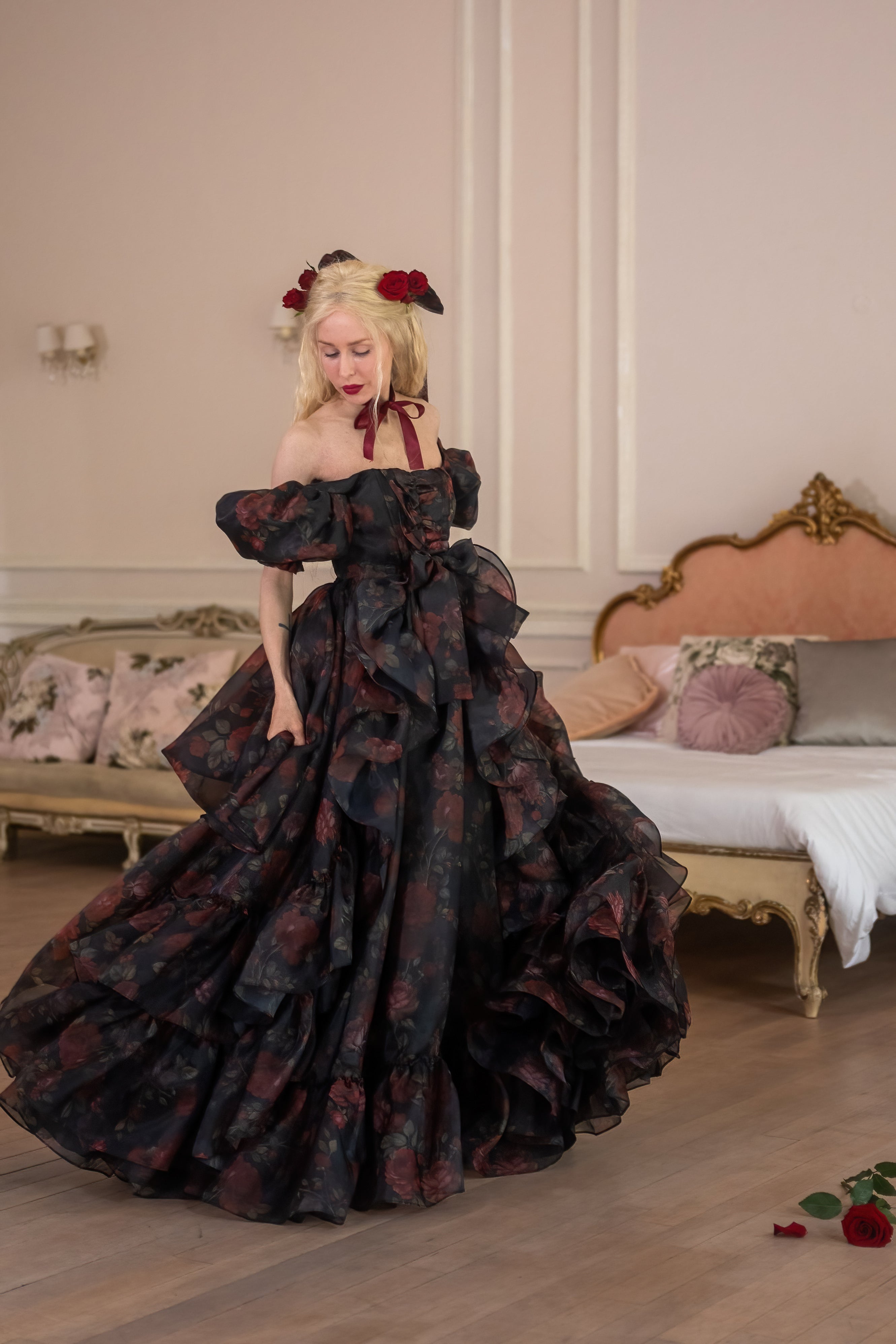 Dark Romance Antoinette Train Gown