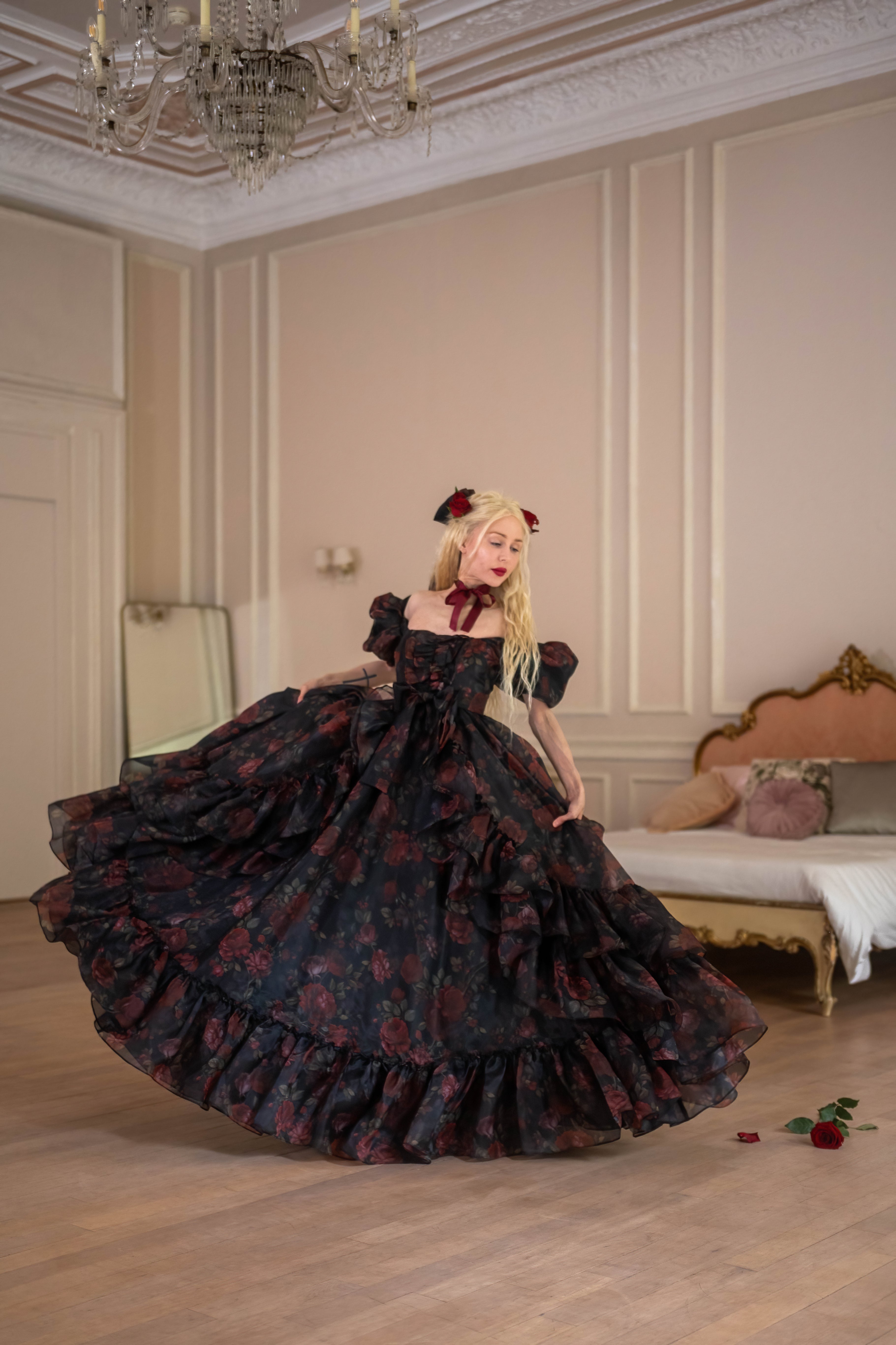Dark Romance Antoinette Train Gown
