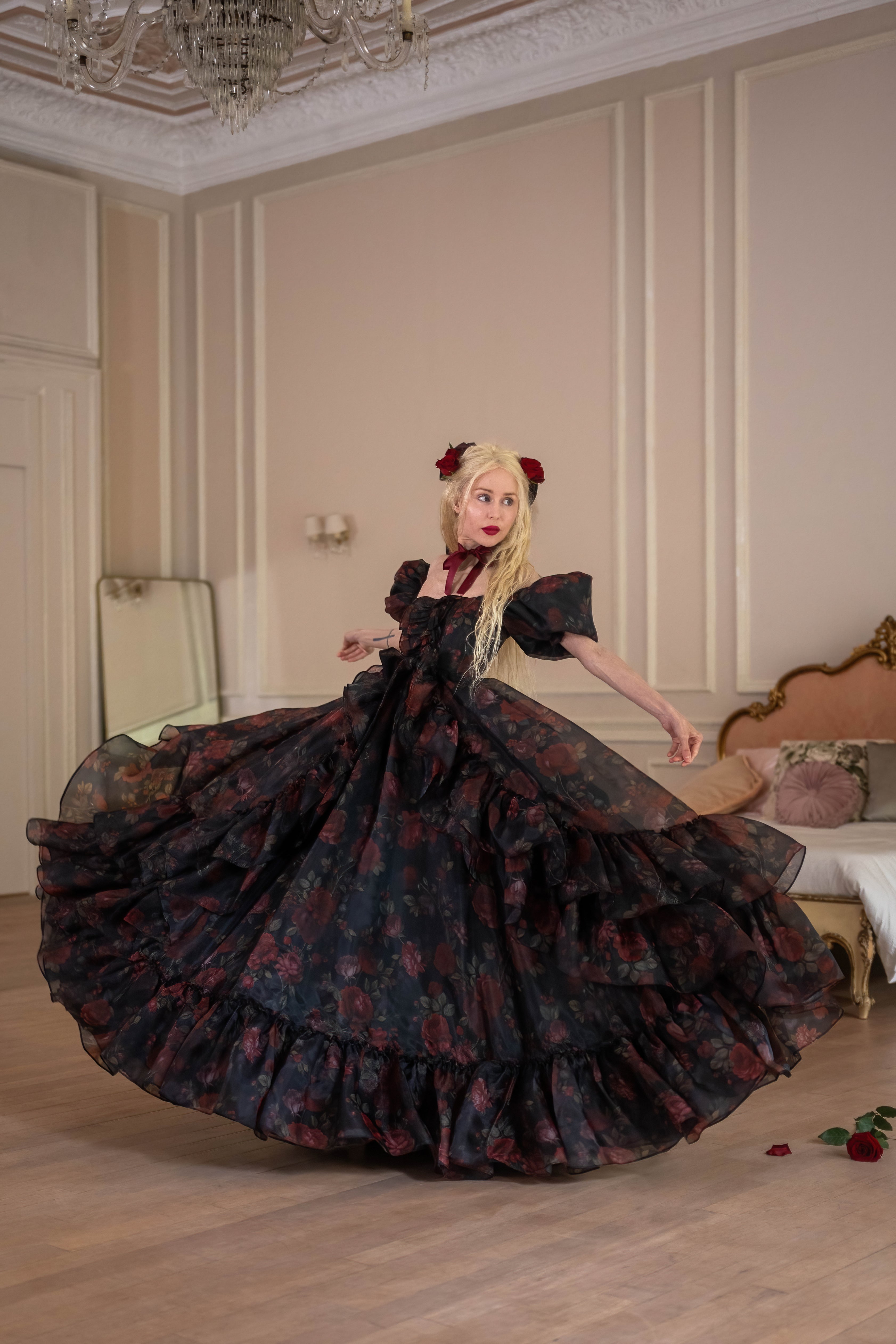Dark Romance Antoinette Train Gown