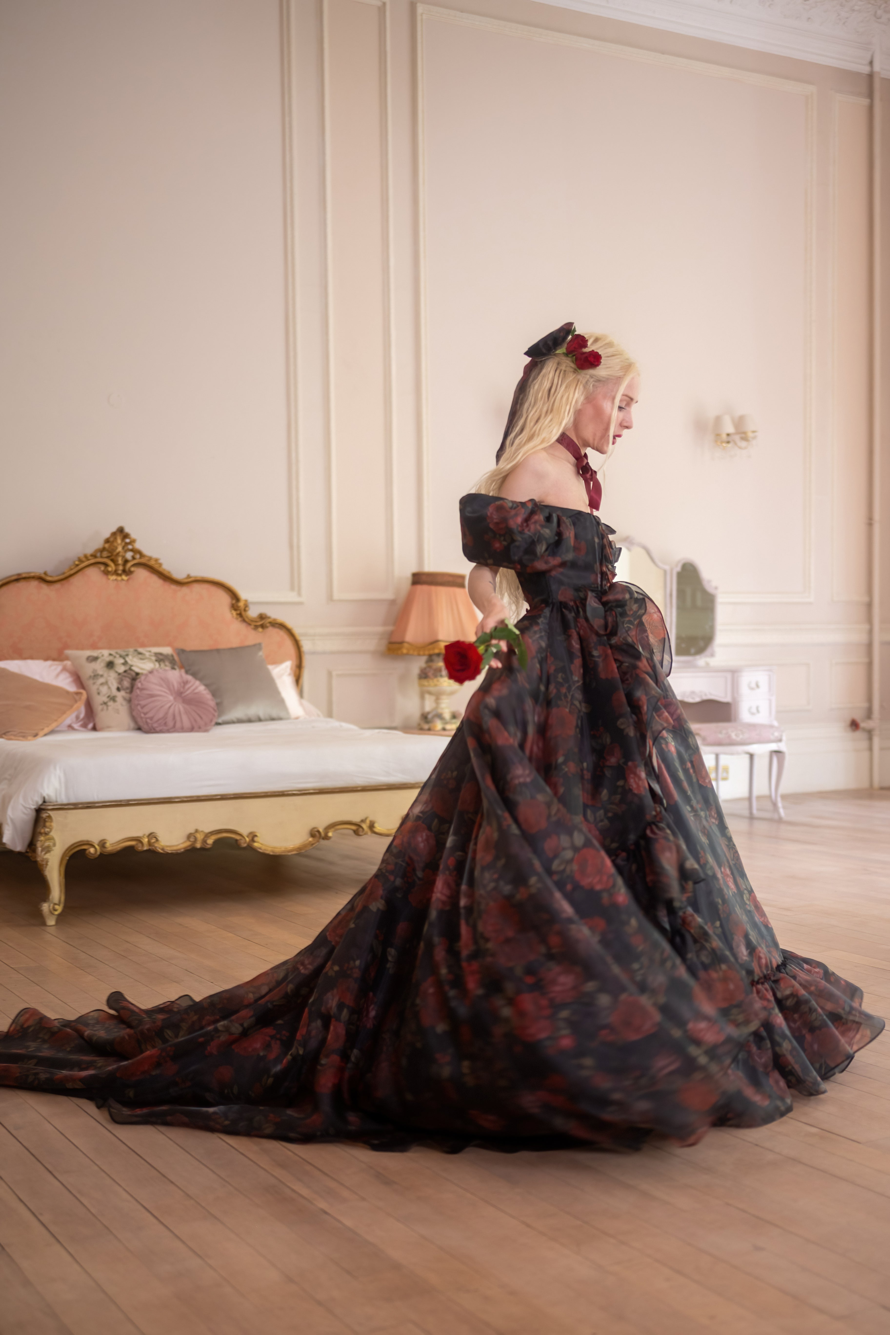 Dark Romance Antoinette Train Gown