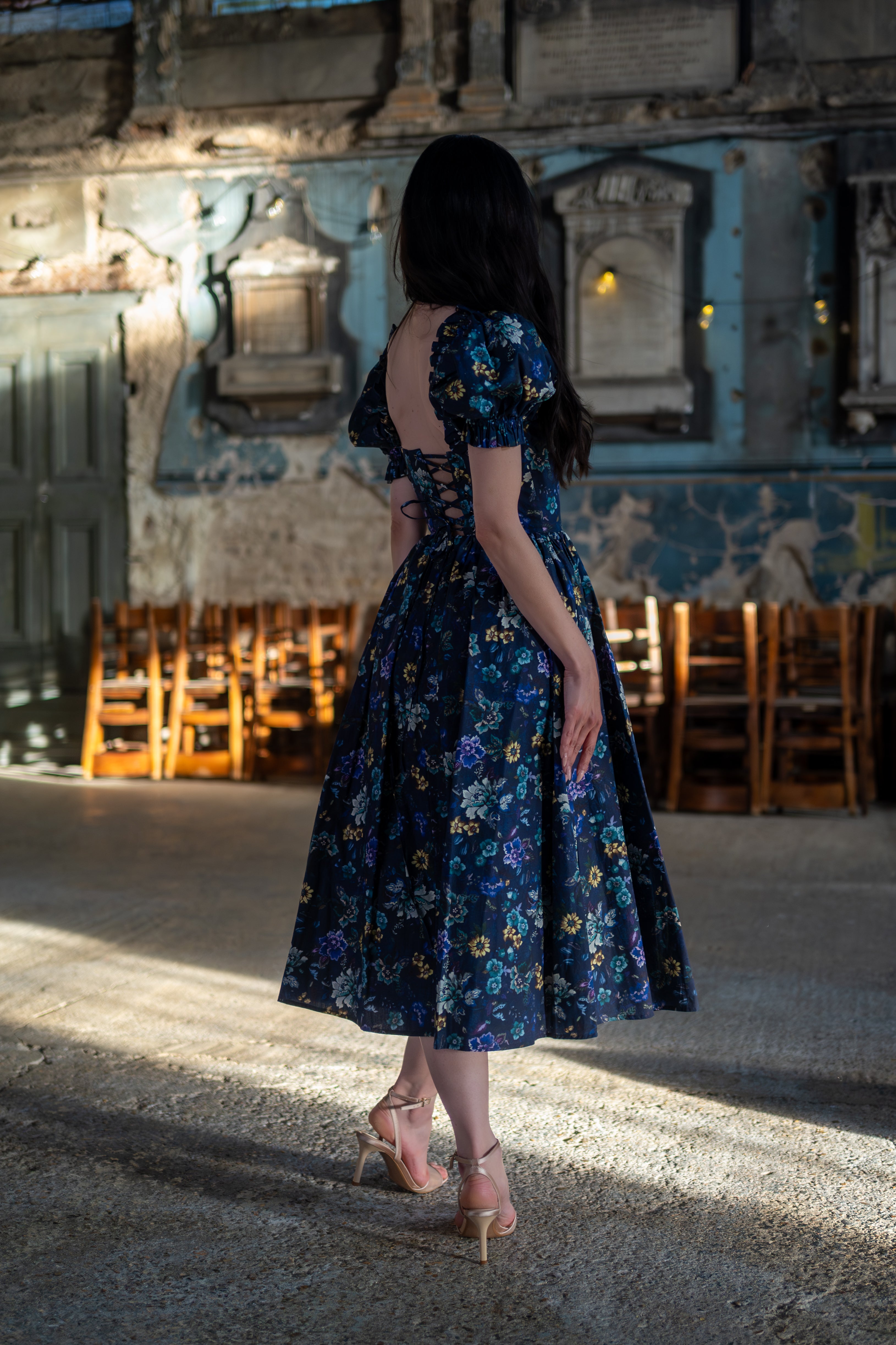 Etruscan Tapestry Rosewood Dress