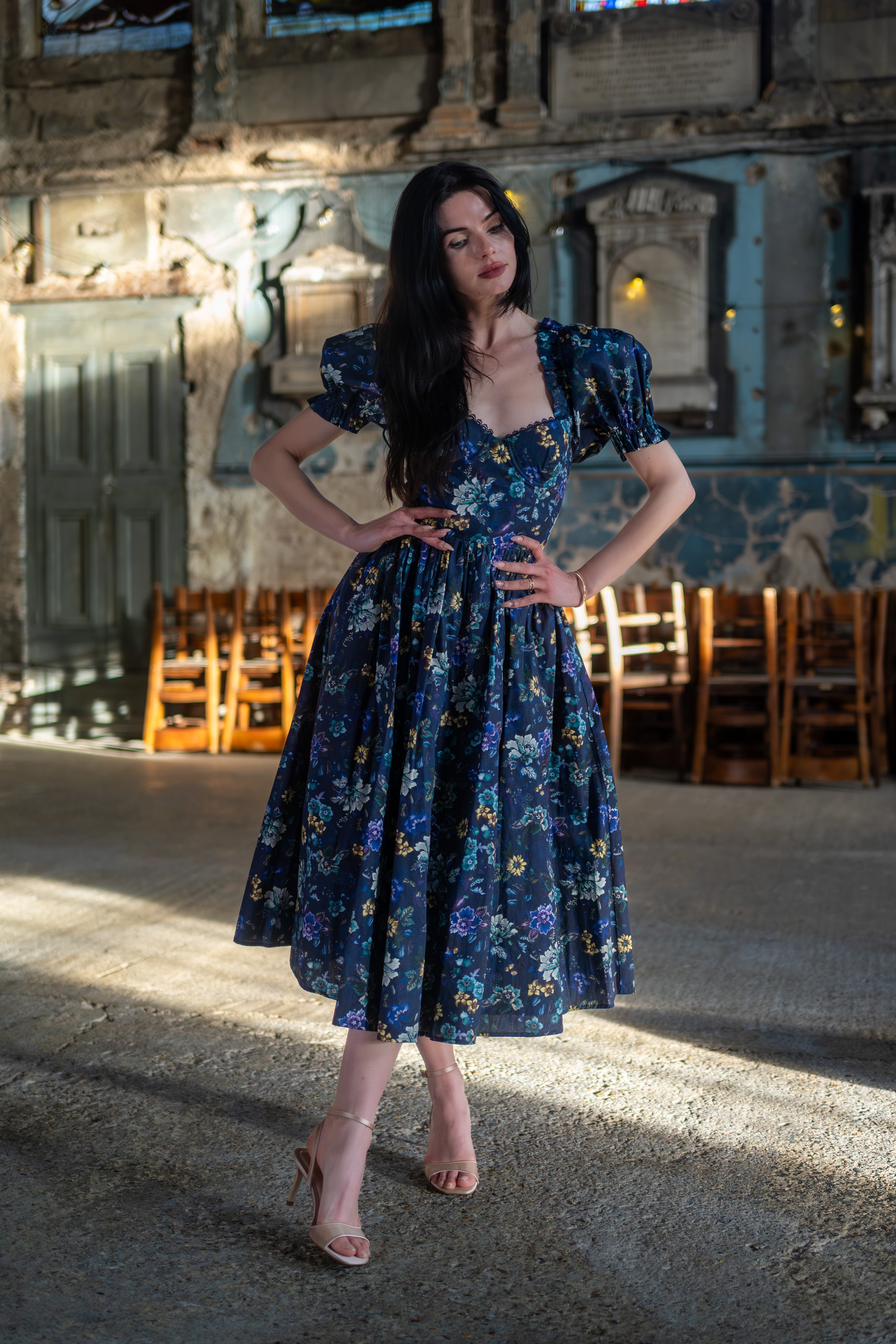Etruscan Tapestry Rosewood Dress