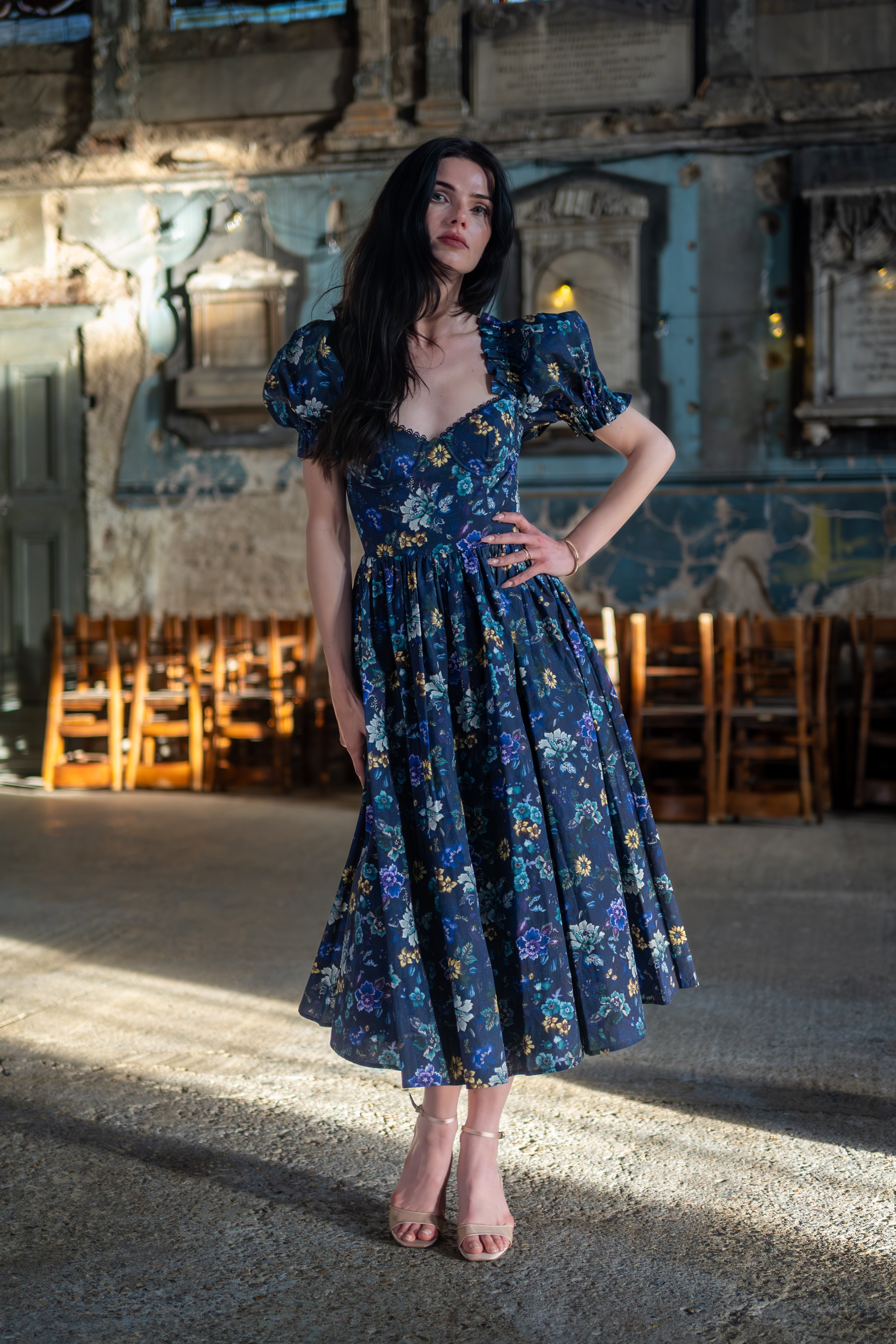 Etruscan Tapestry Rosewood Dress