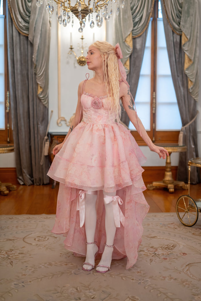 Dreamgirl Queen Marie Satin Dress with Velvet Bows Women’s Costume – Royal Princess Outfit