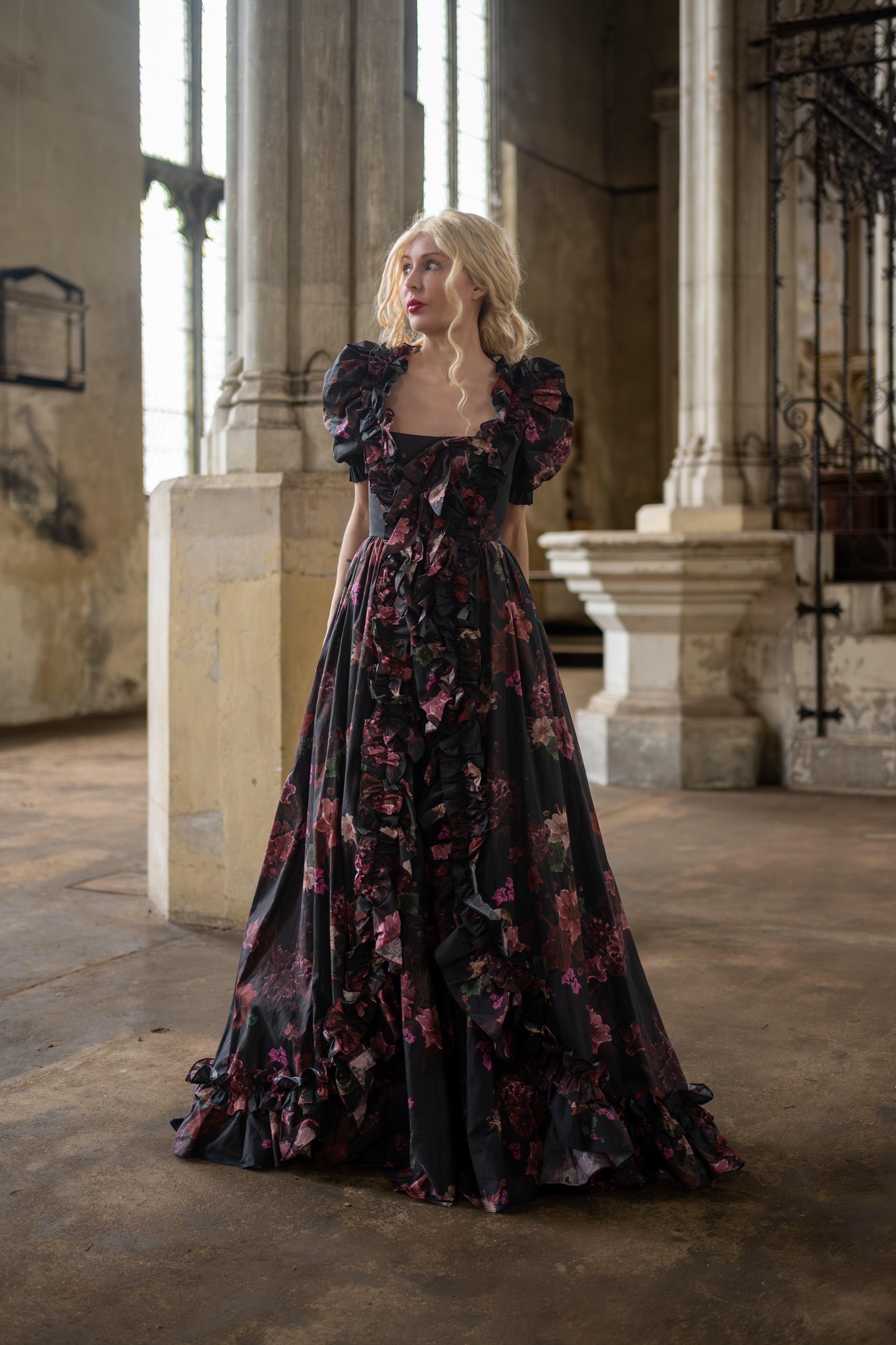 Ghostly Blooms Duchess Gown