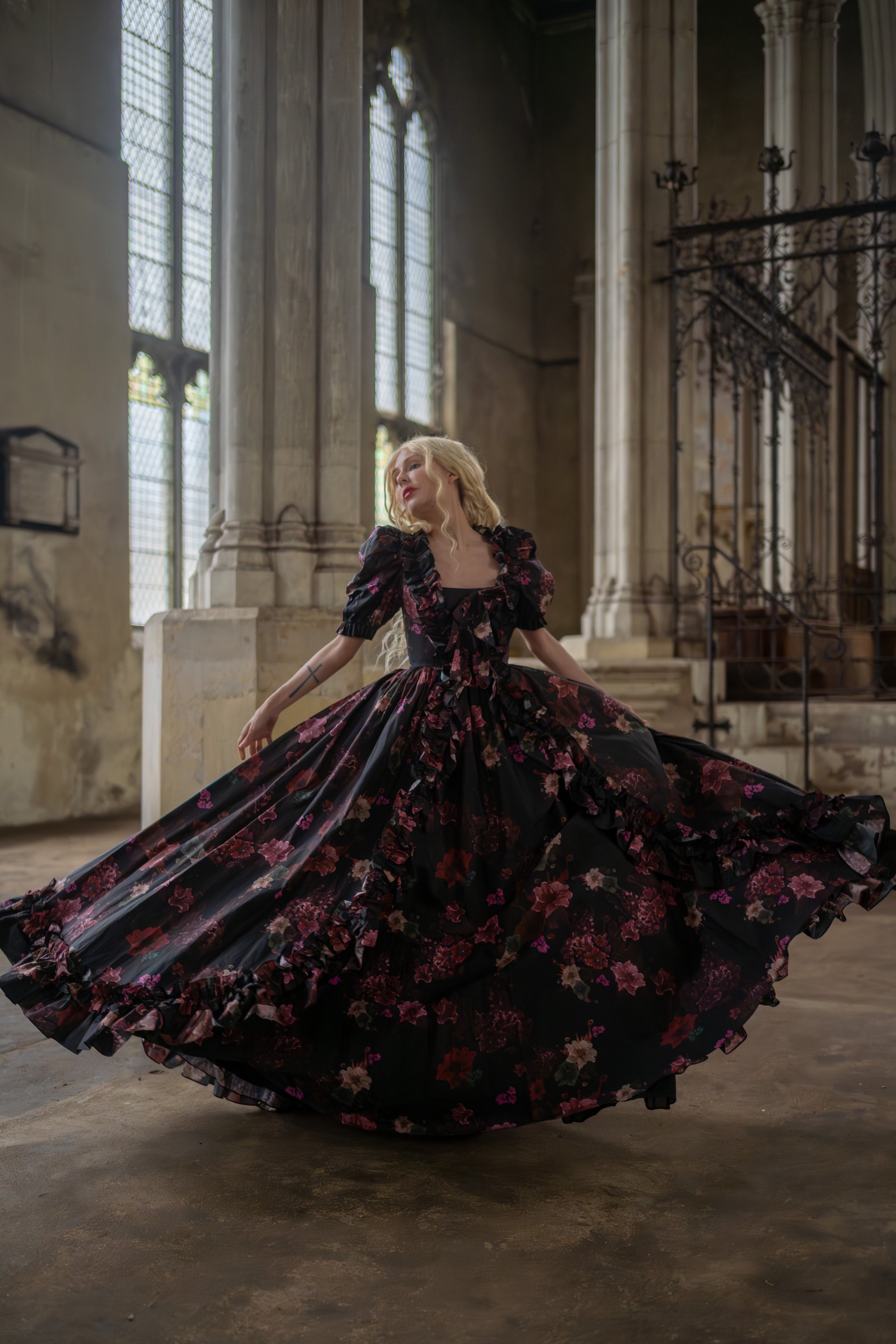 Ghostly Blooms Duchess Gown