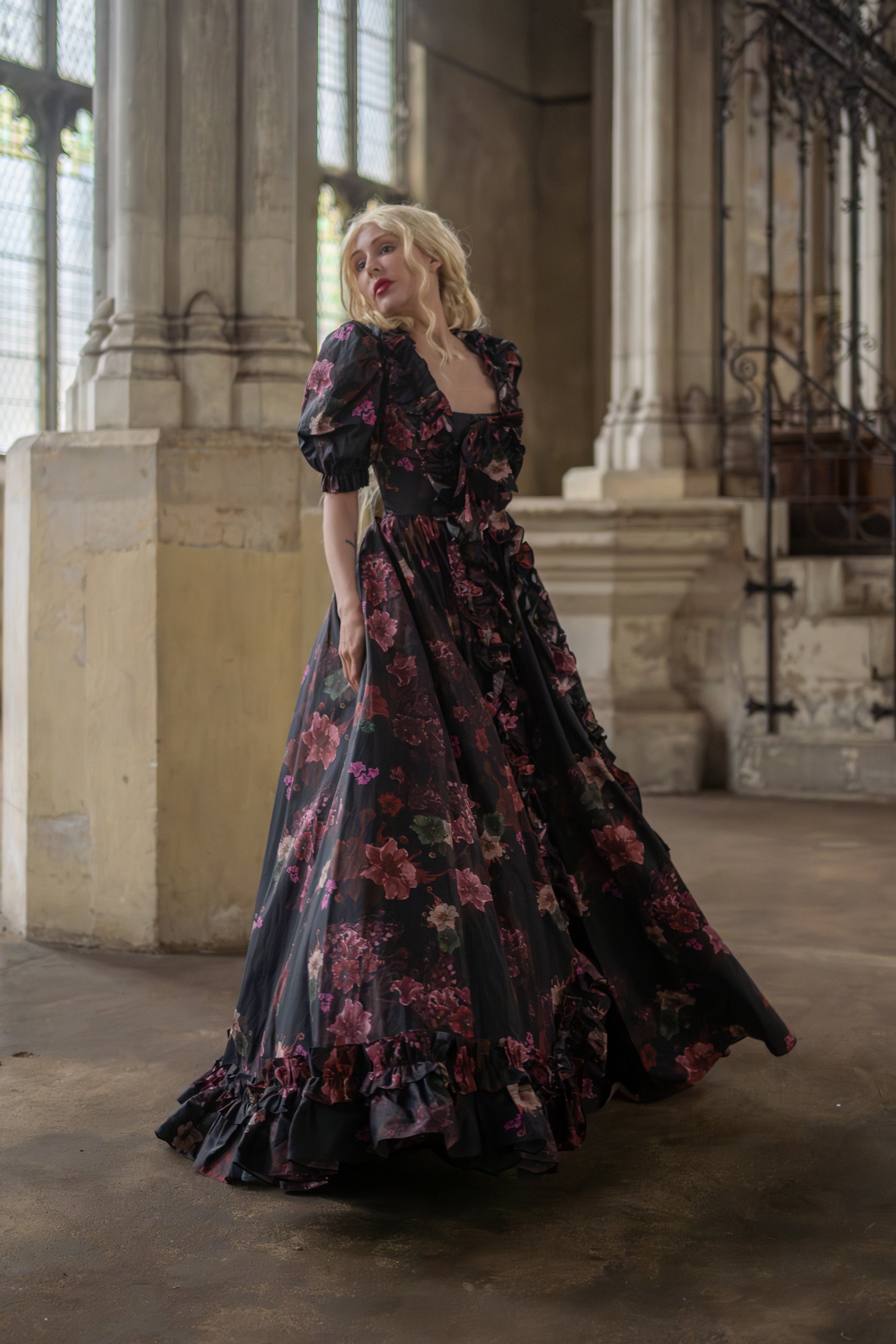 Ghostly Blooms Duchess Gown