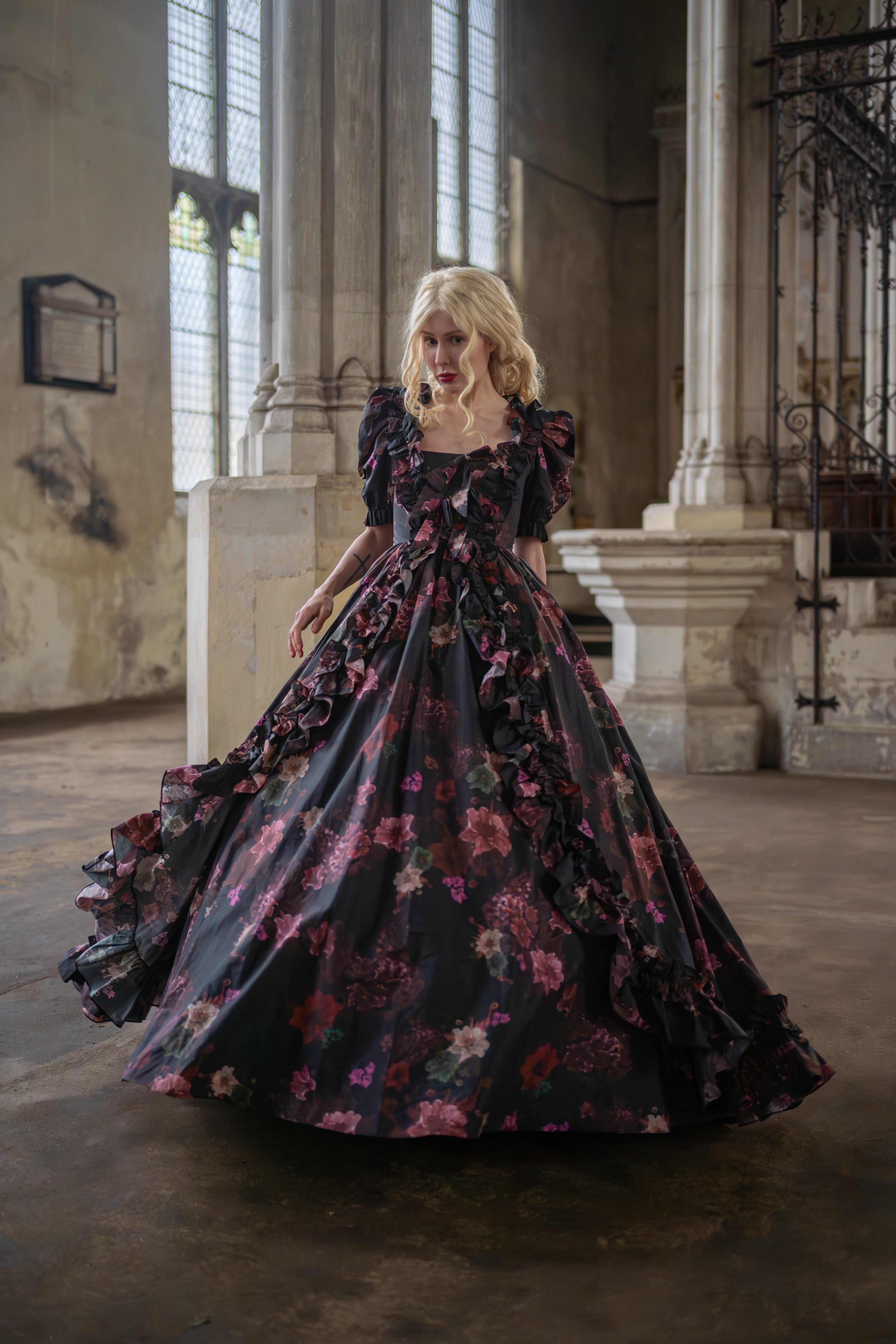 Ghostly Blooms Duchess Gown