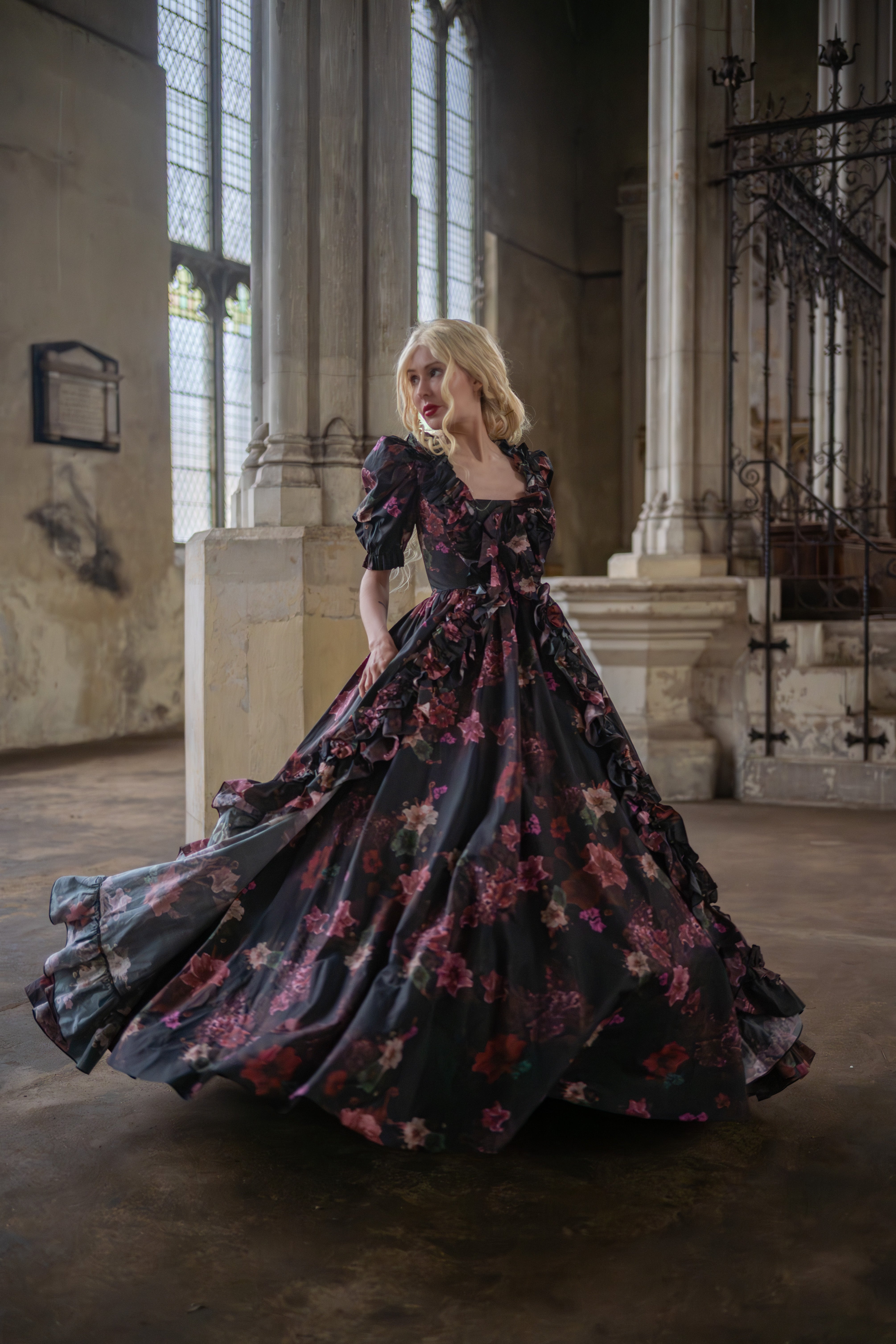Ghostly Blooms Duchess Gown