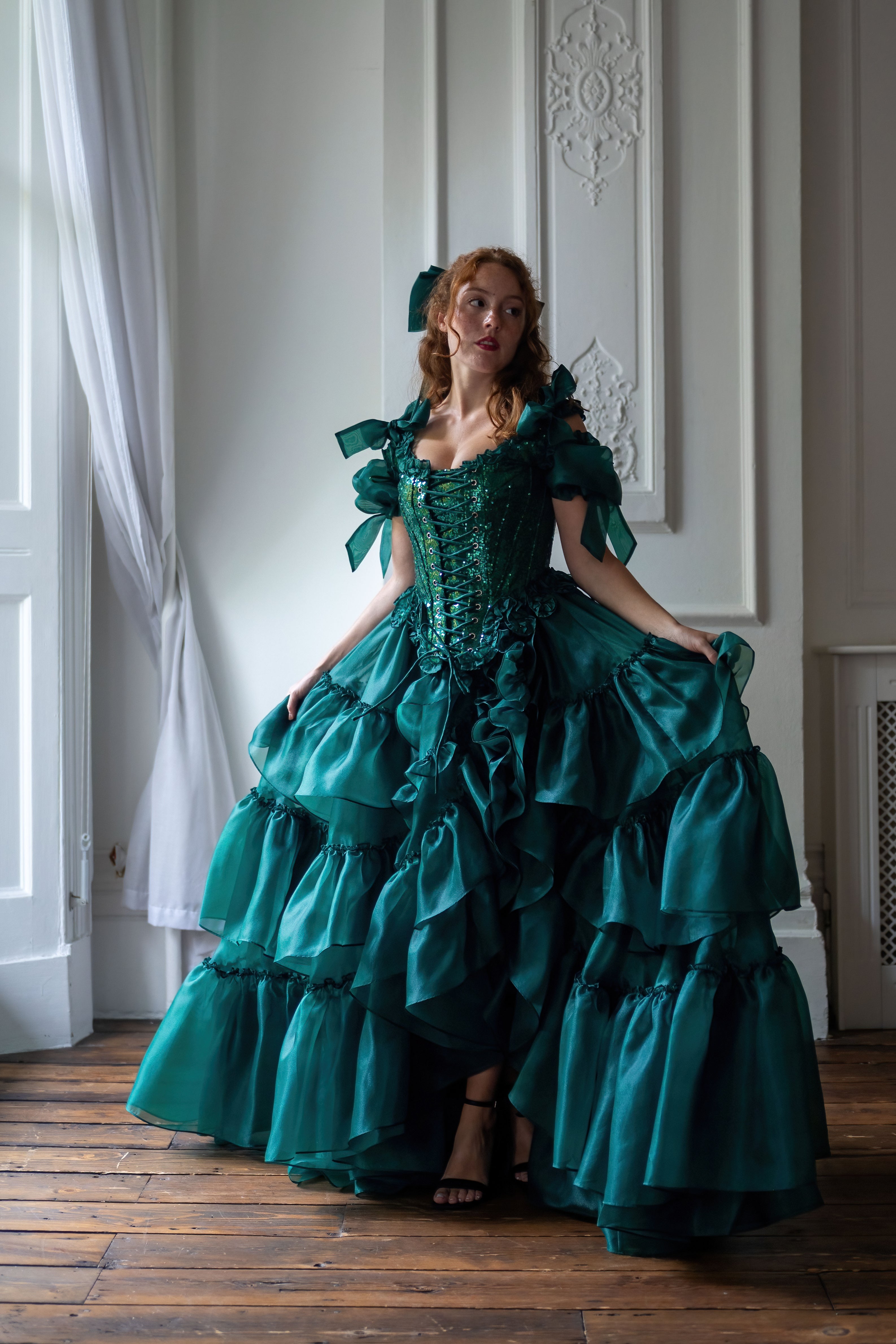 Jade Nocturne Pompadour Corset