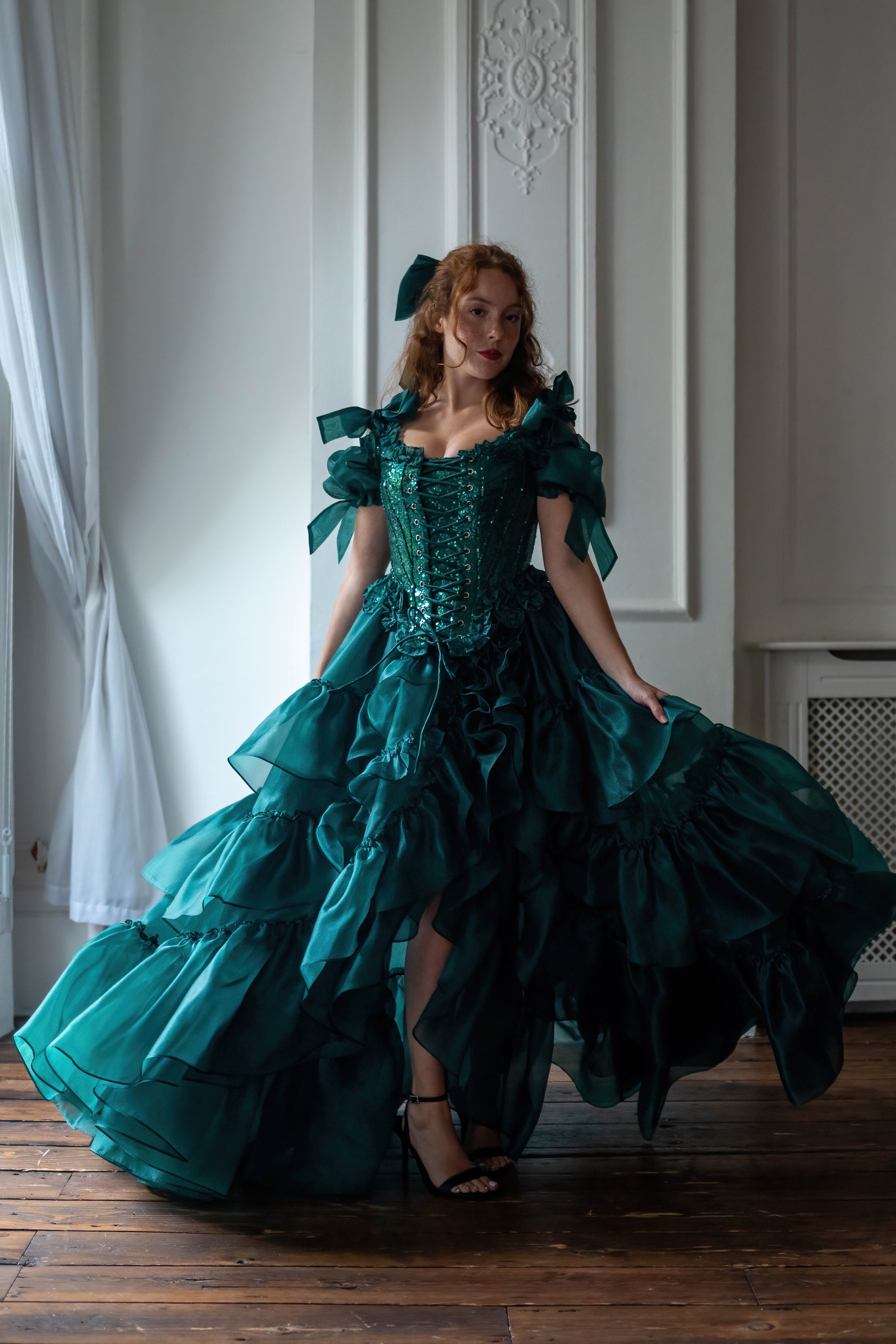 Jade Nocturne Pompadour Corset