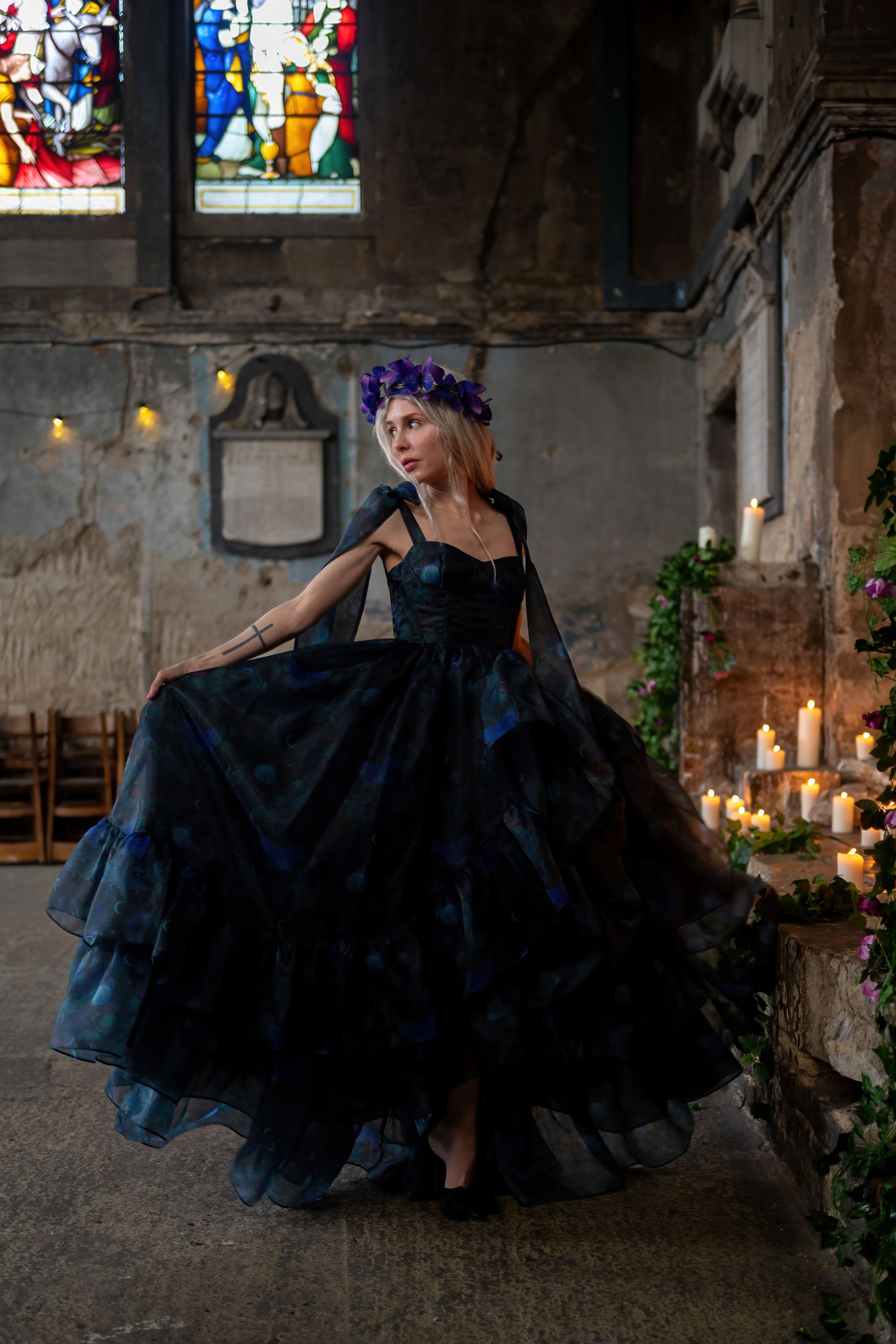 Luna Eclipse Empress Train Gown