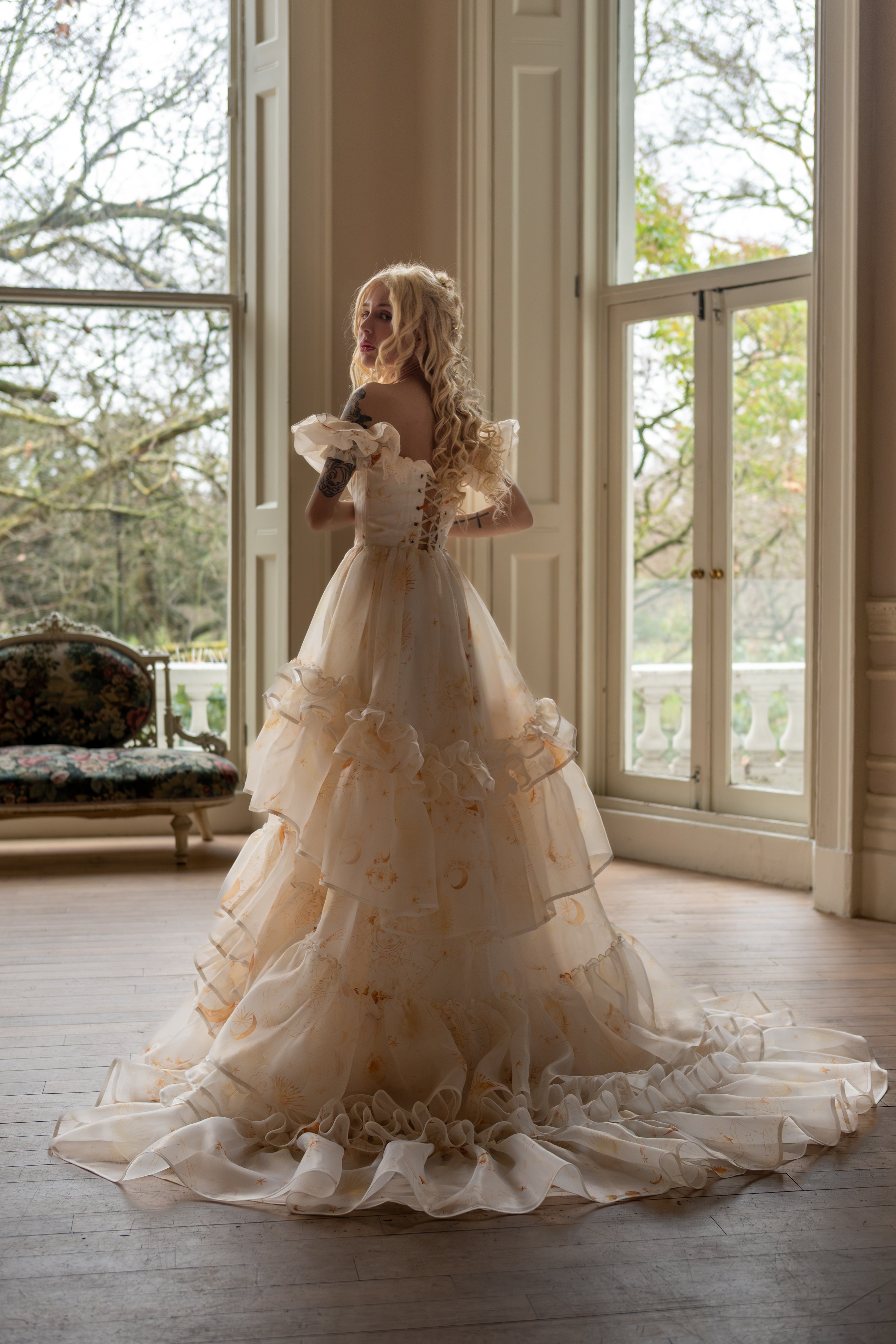 Lunaire Veil Opera Gown