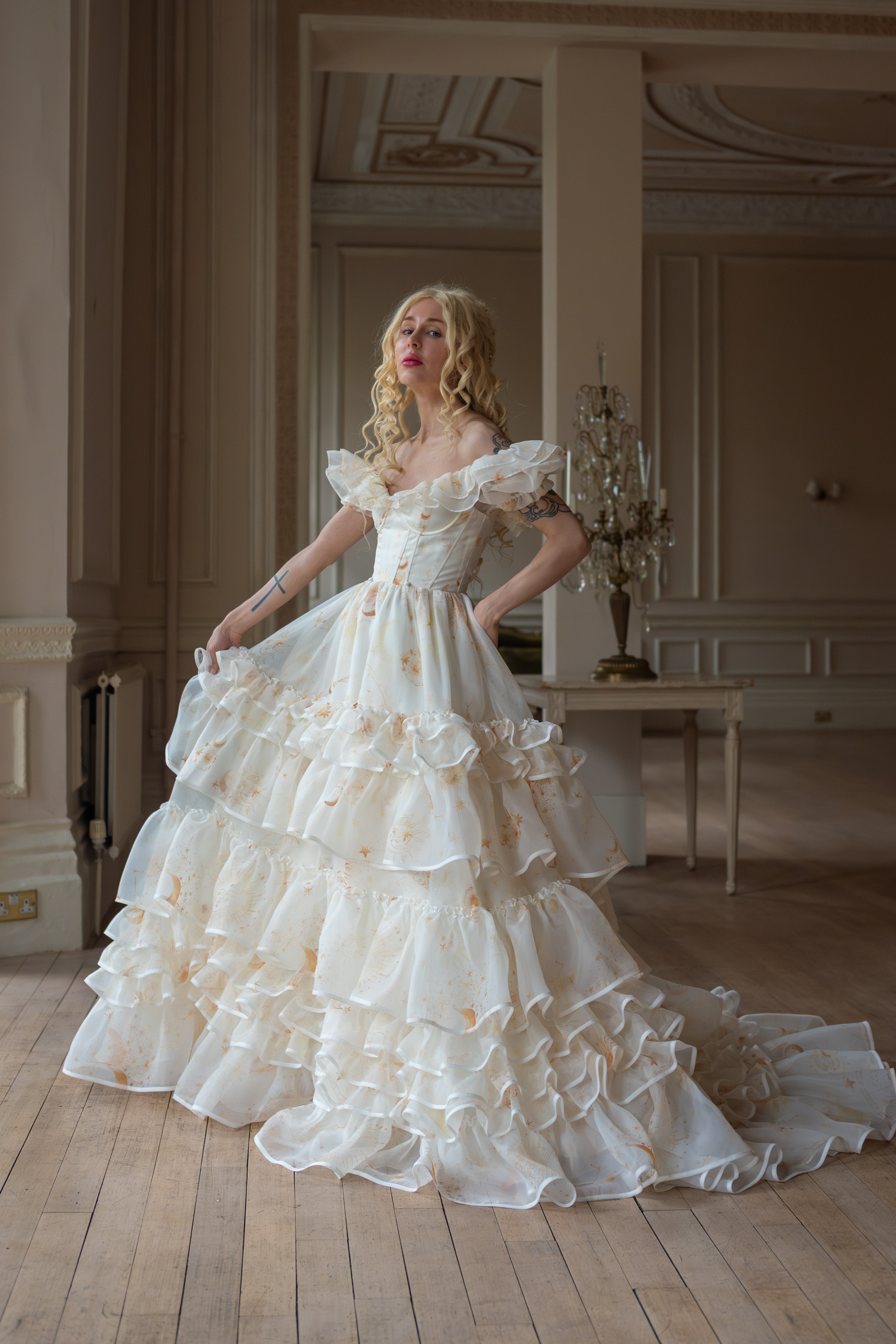 Lunaire Veil Opera Gown