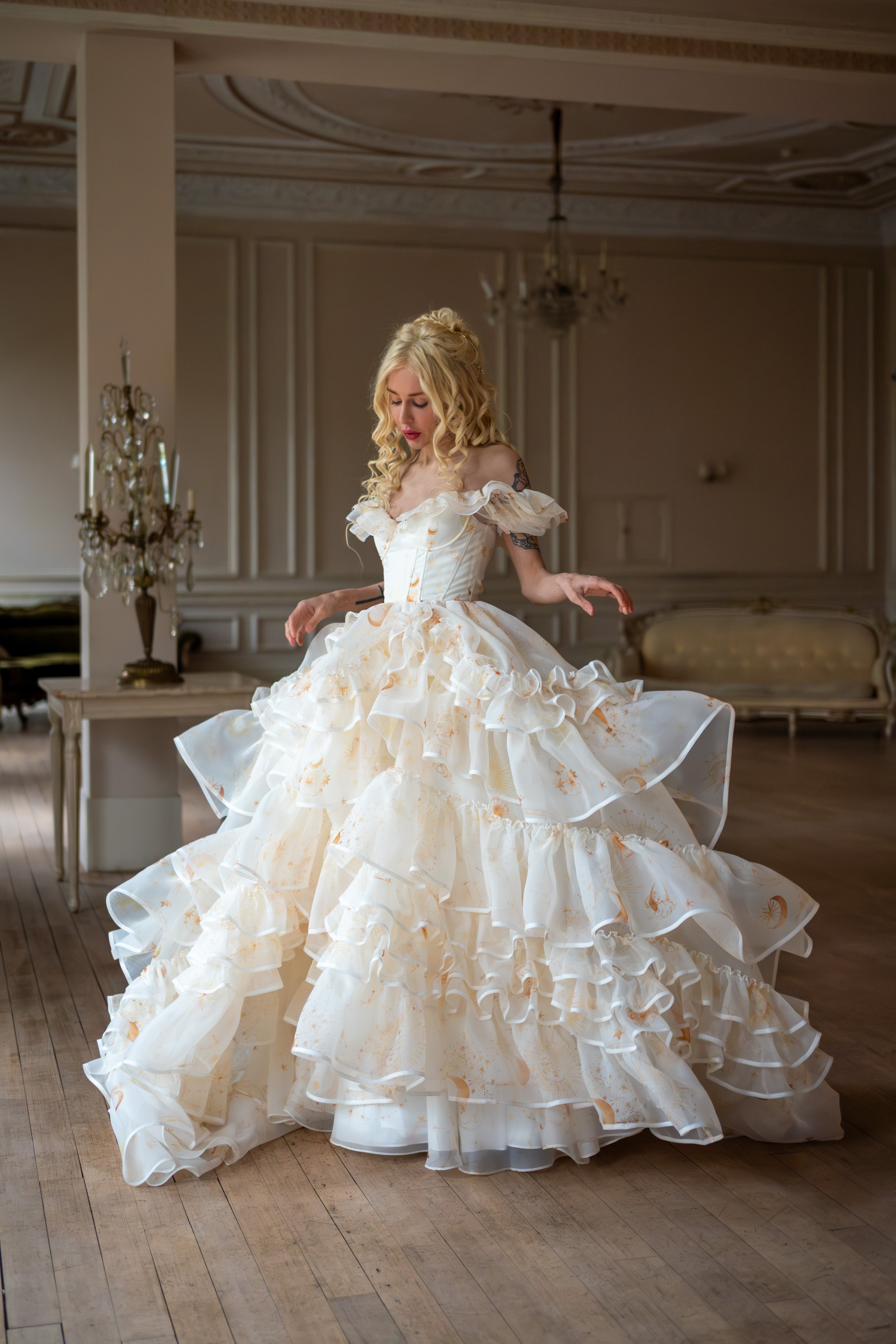Lunaire Veil Opera Gown