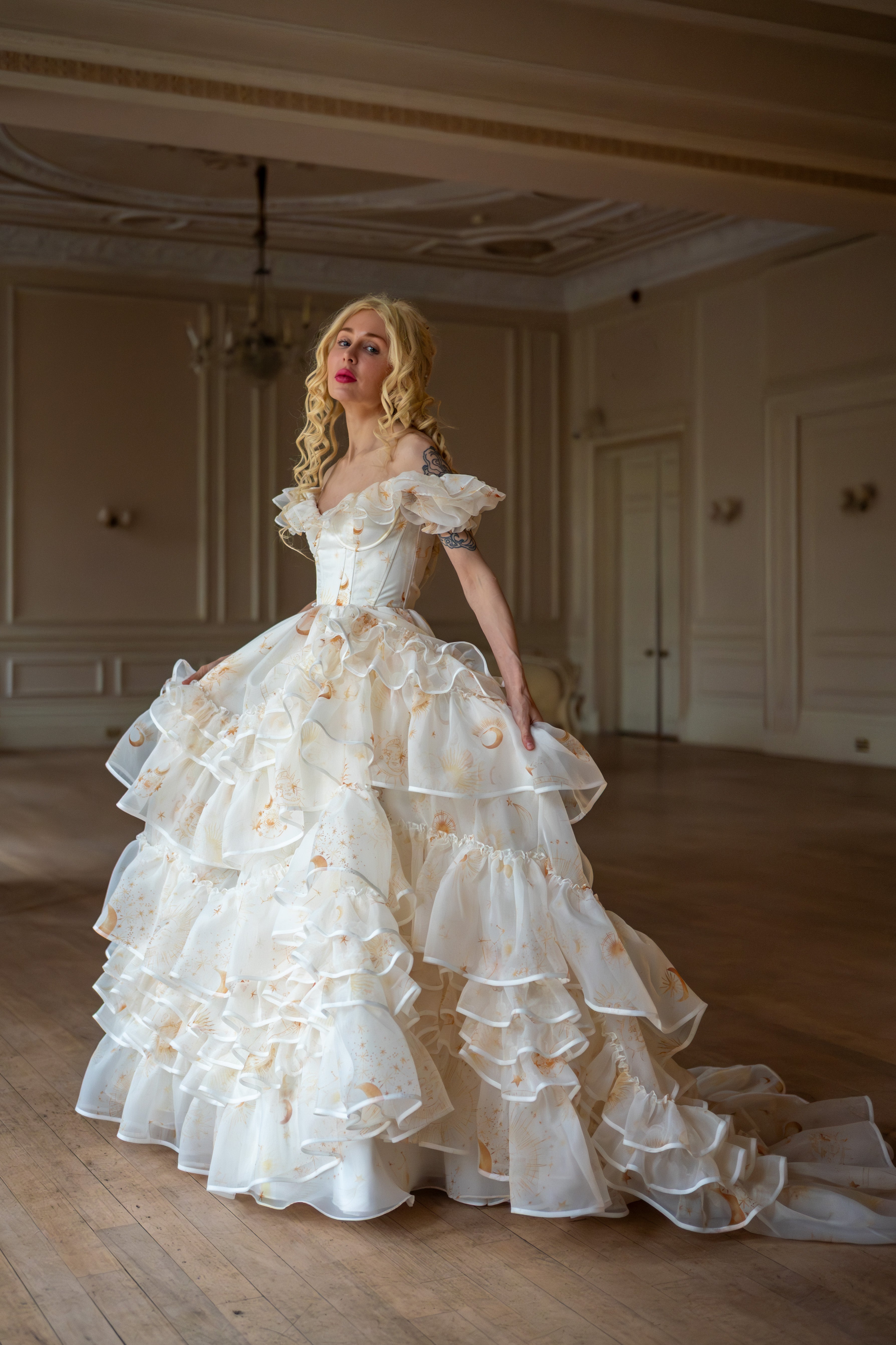 Lunaire Veil Opera Gown
