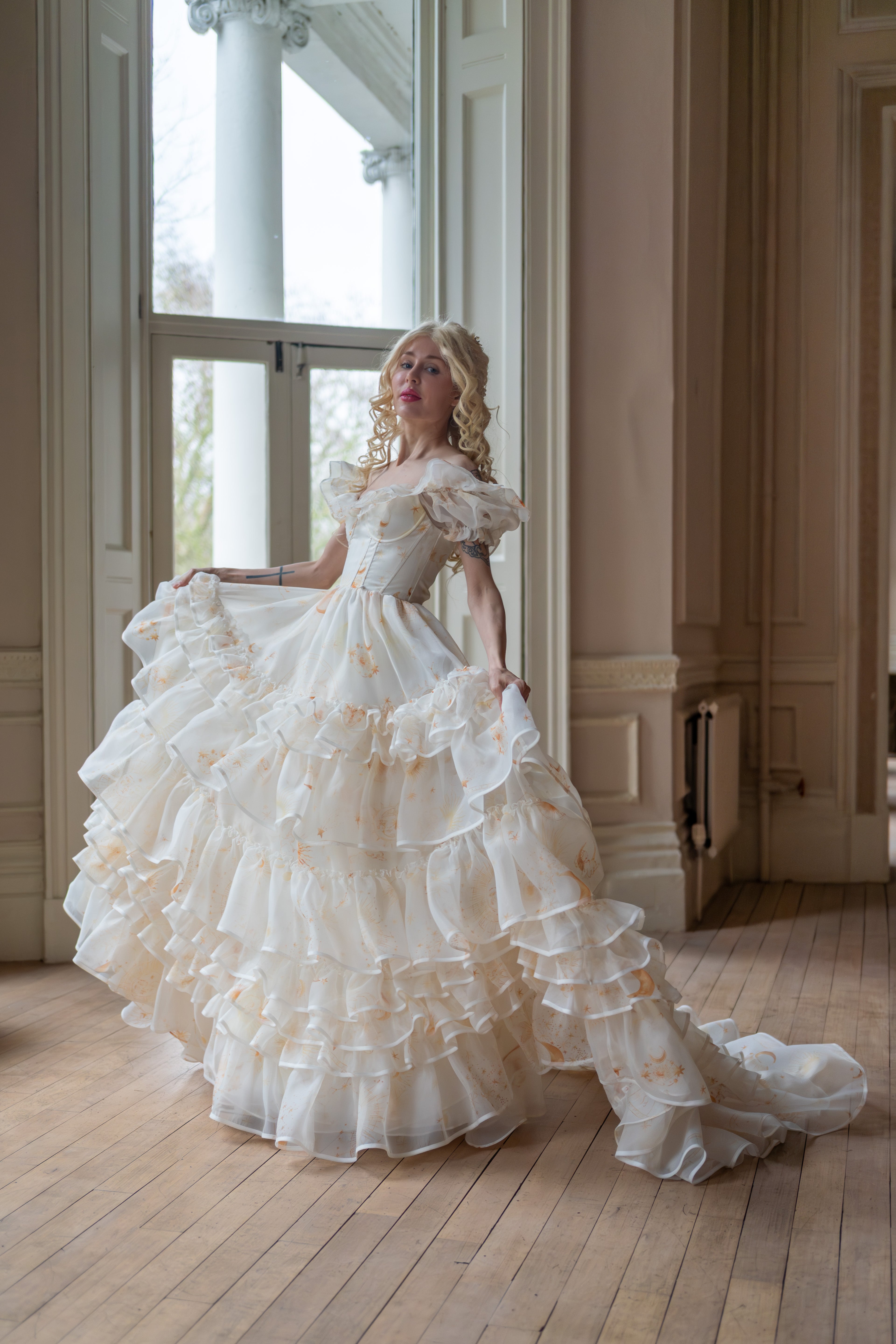 Lunaire Veil Opera Gown