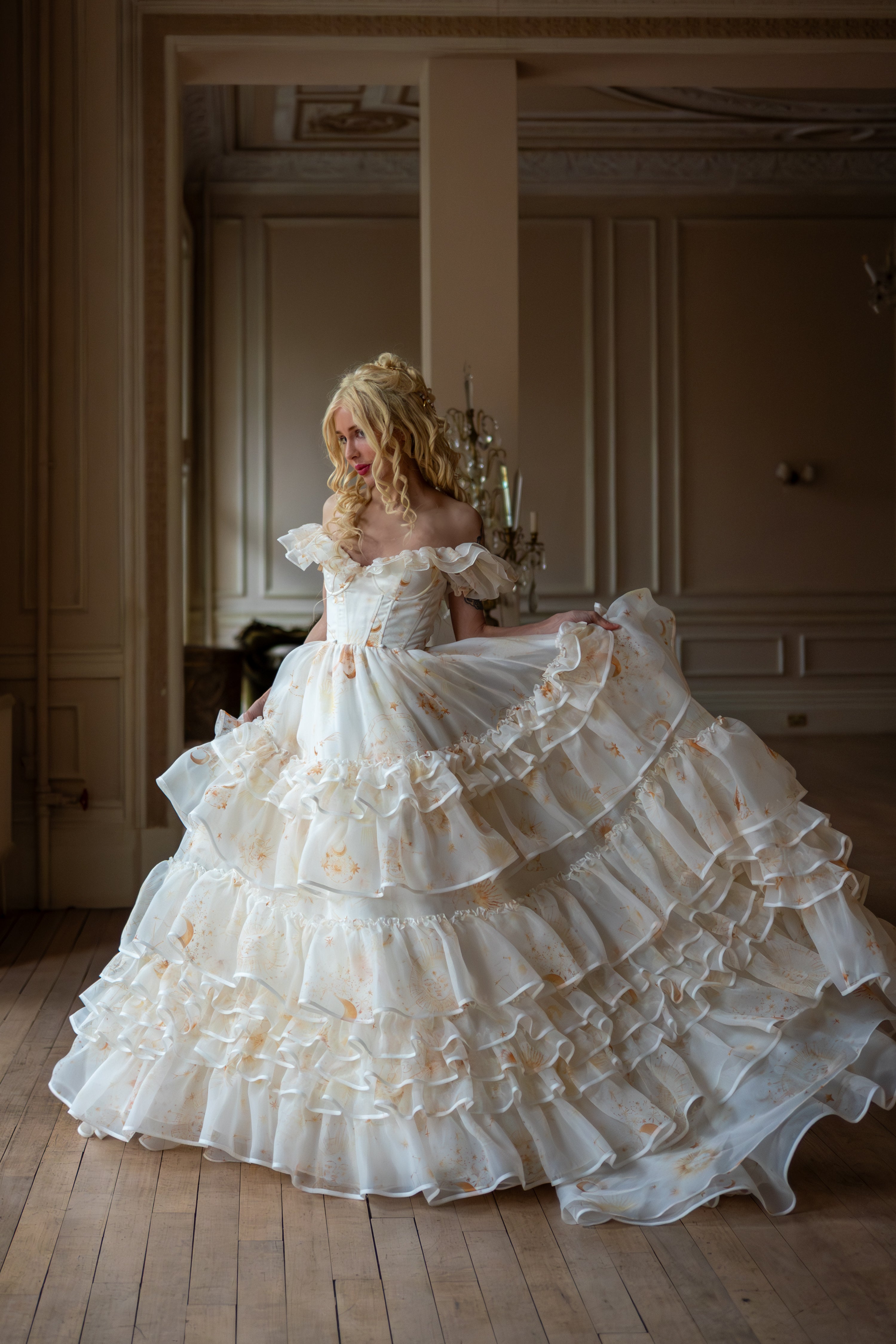 Lunaire Veil Opera Gown