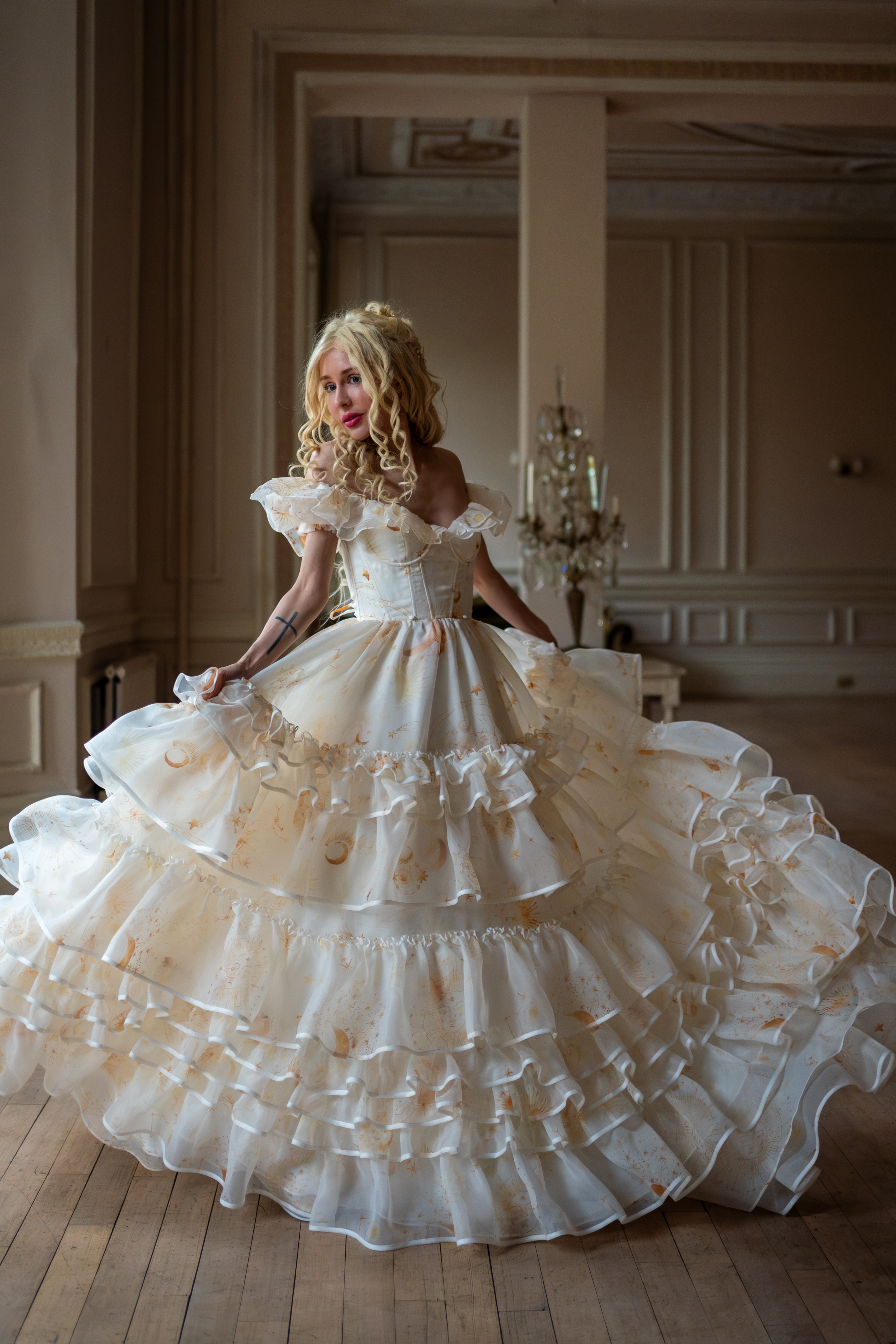 Lunaire Veil Opera Gown