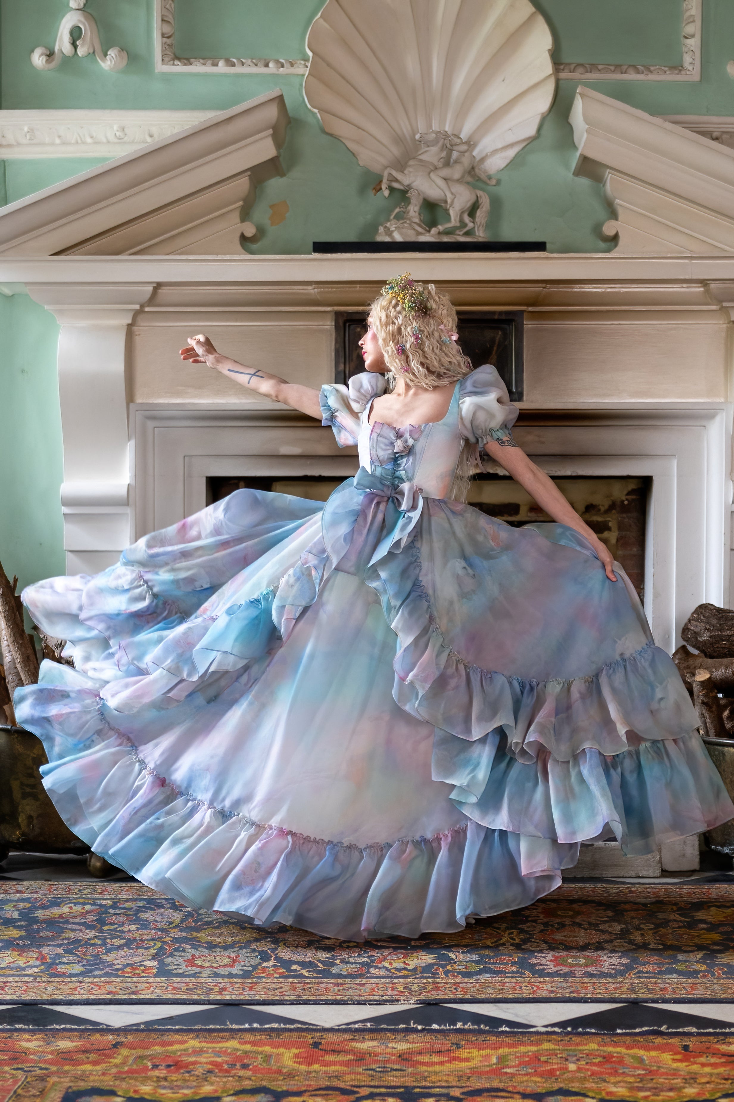 Pegasus Rising Antoinette Gown with Train