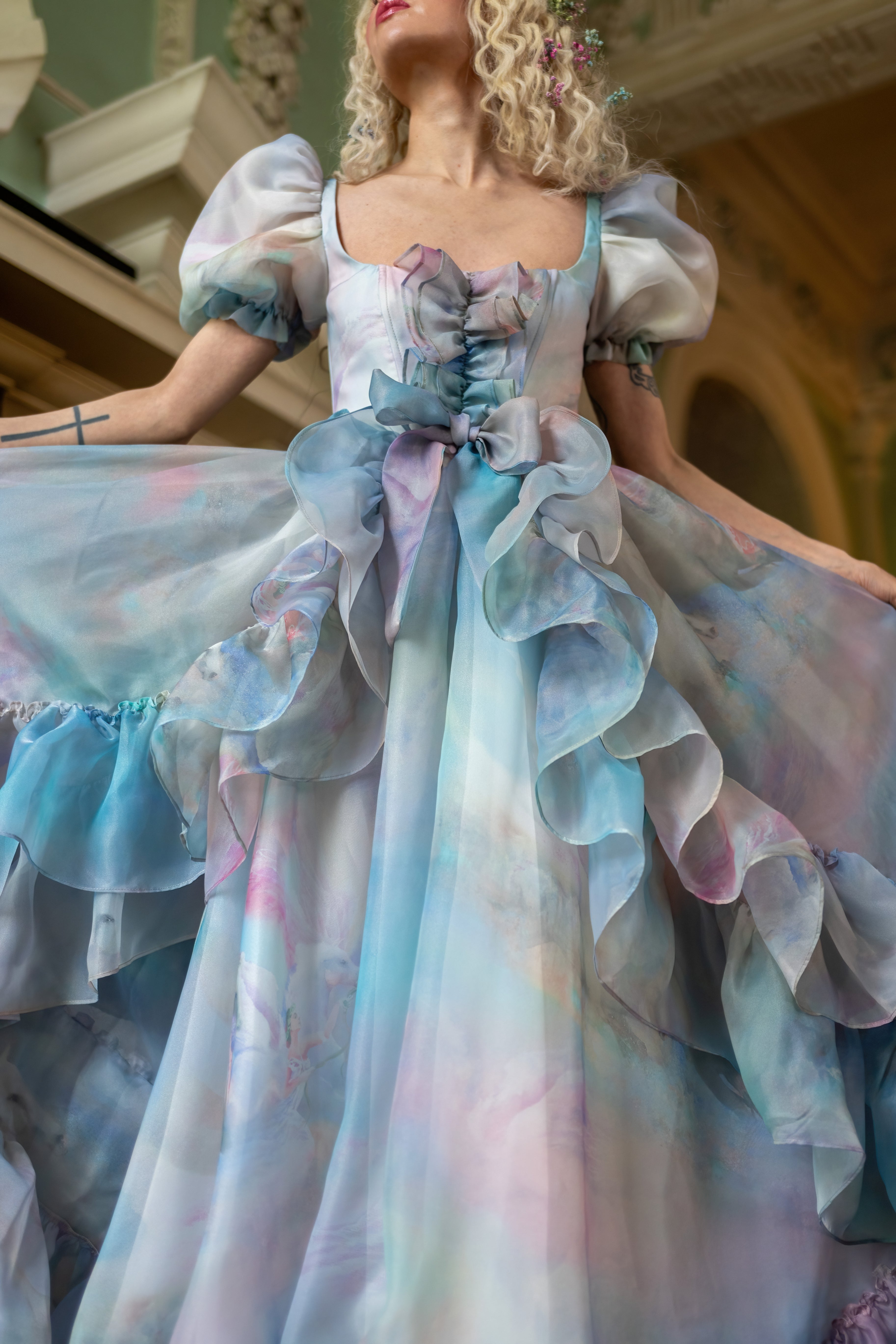 Pegasus Rising Antoinette Gown with Train