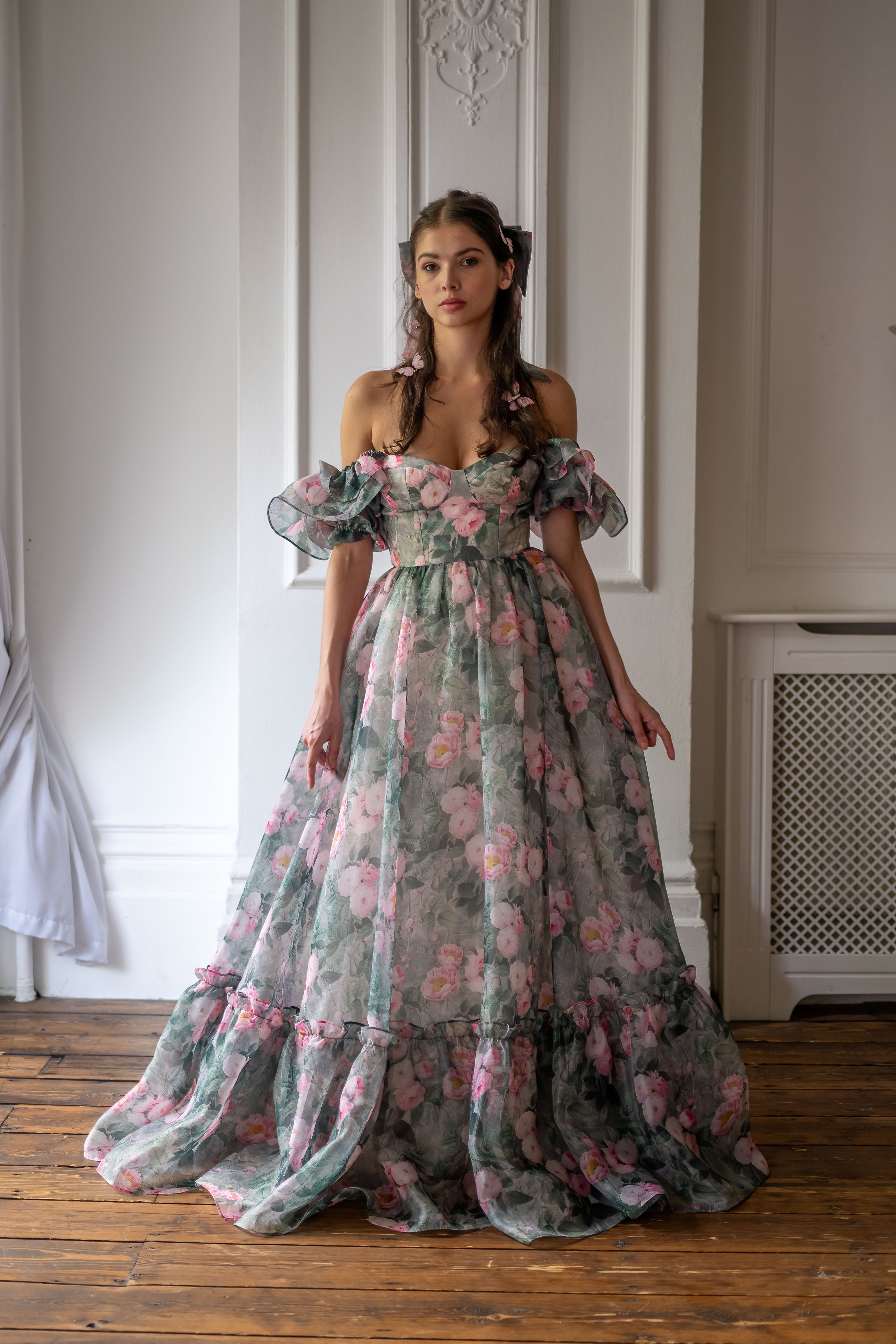 Peony Bouquet Sorority Gown