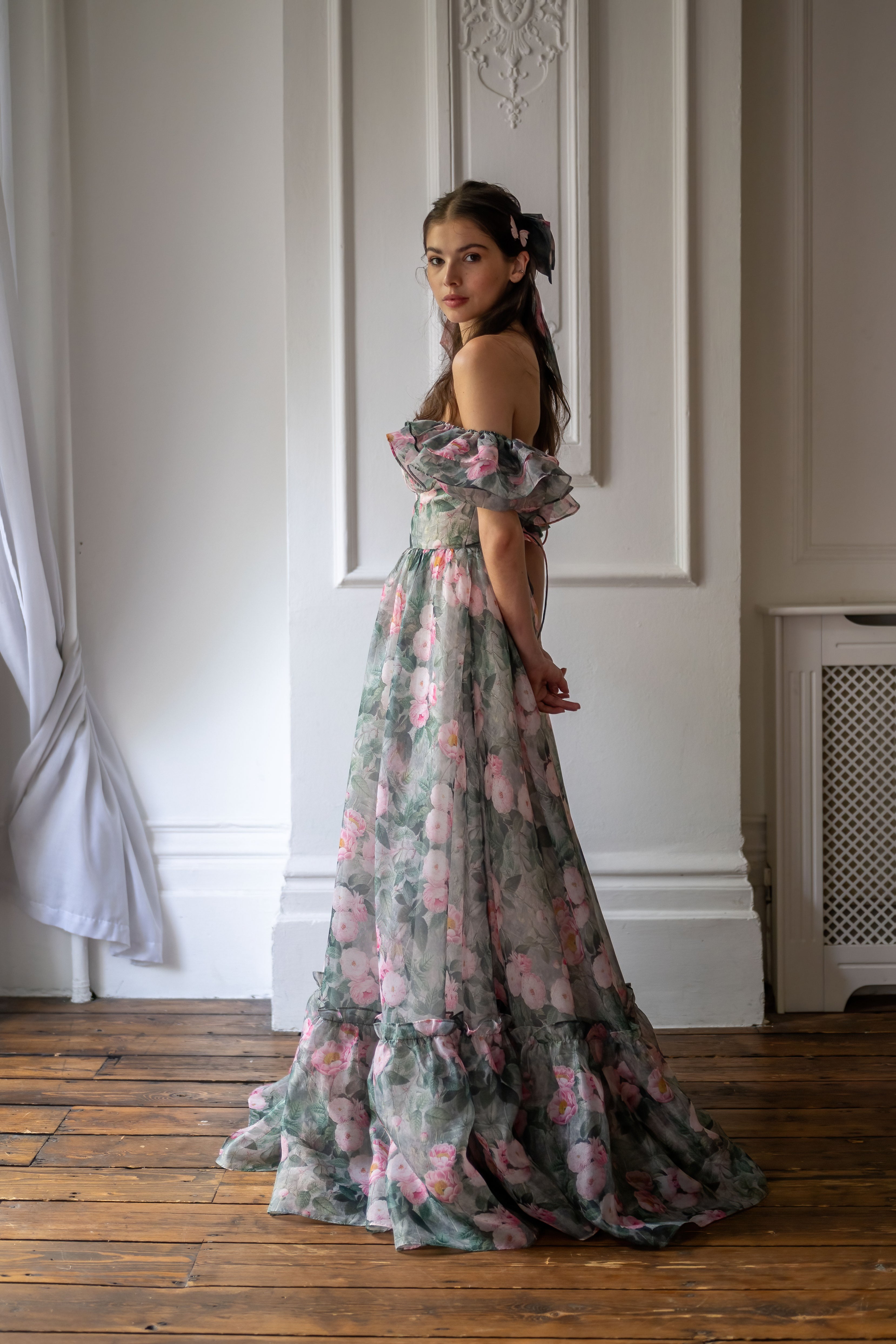 Peony Bouquet Sorority Gown